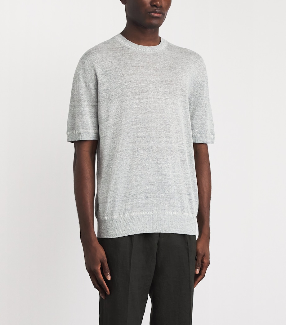 Brett Johnson Mens Linen-Silk T-Shirt Cypress Image 4