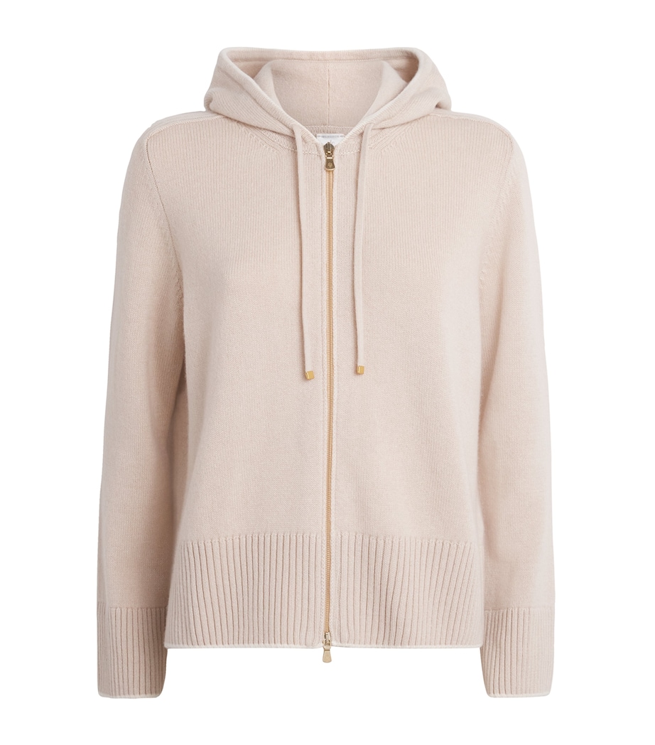 Cashmere Zip-Up Hoodie SABBIA PANNA Image 1