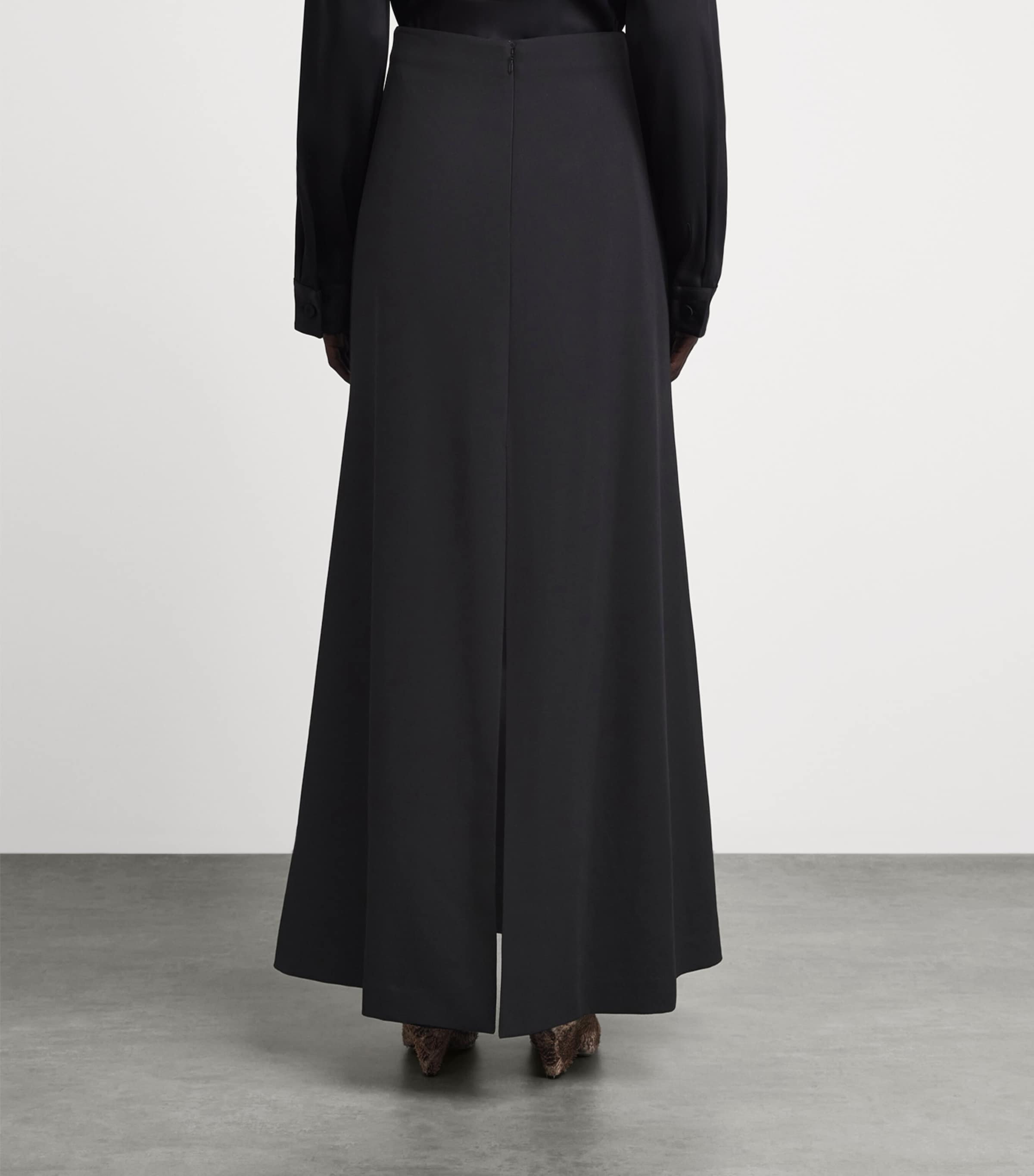 Jil Sander Womens Back Split Maxi Skirt Black Image 5