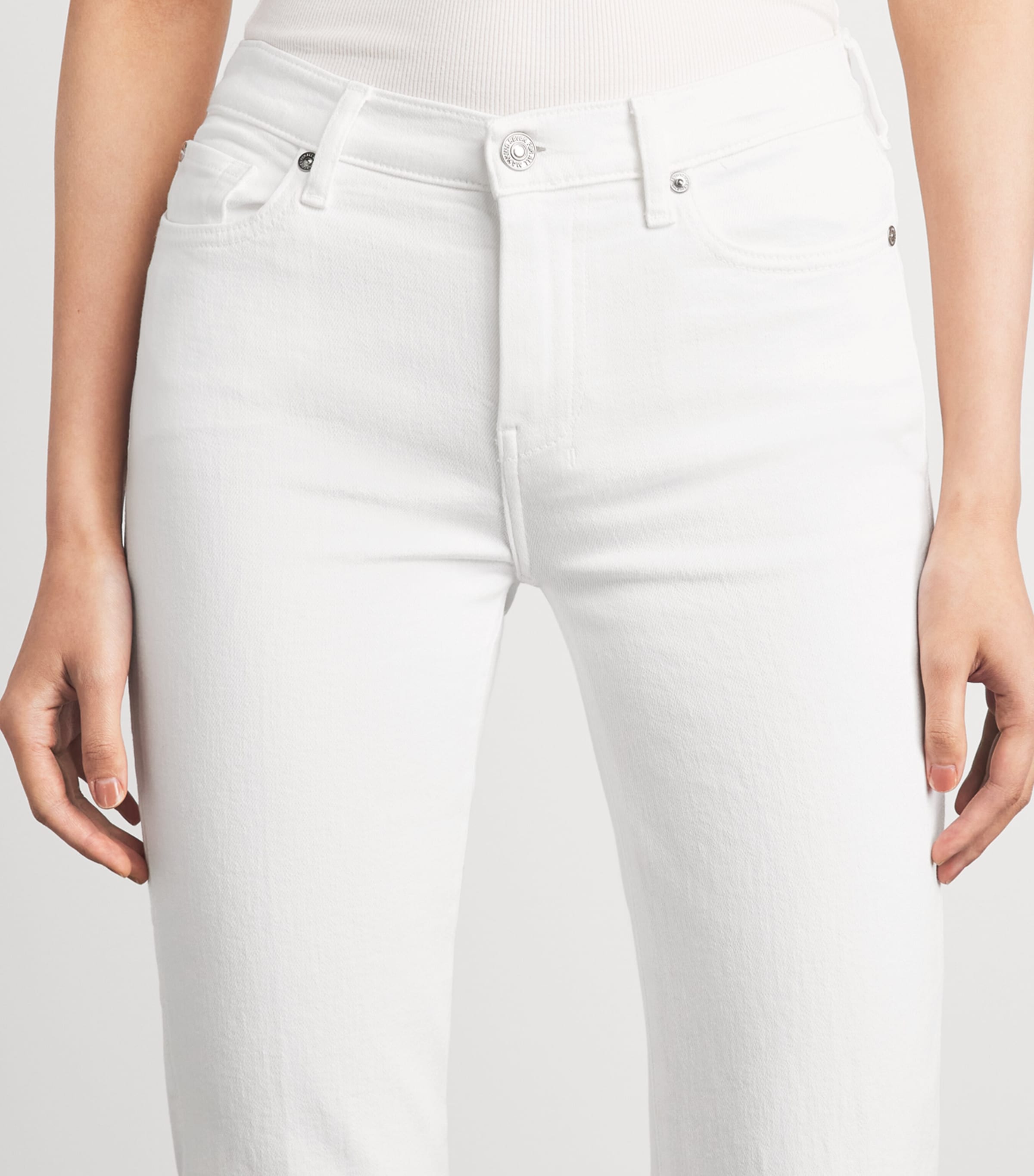 7 For All Mankind Womens Dojo Cropped Jeans Soleil Image 3