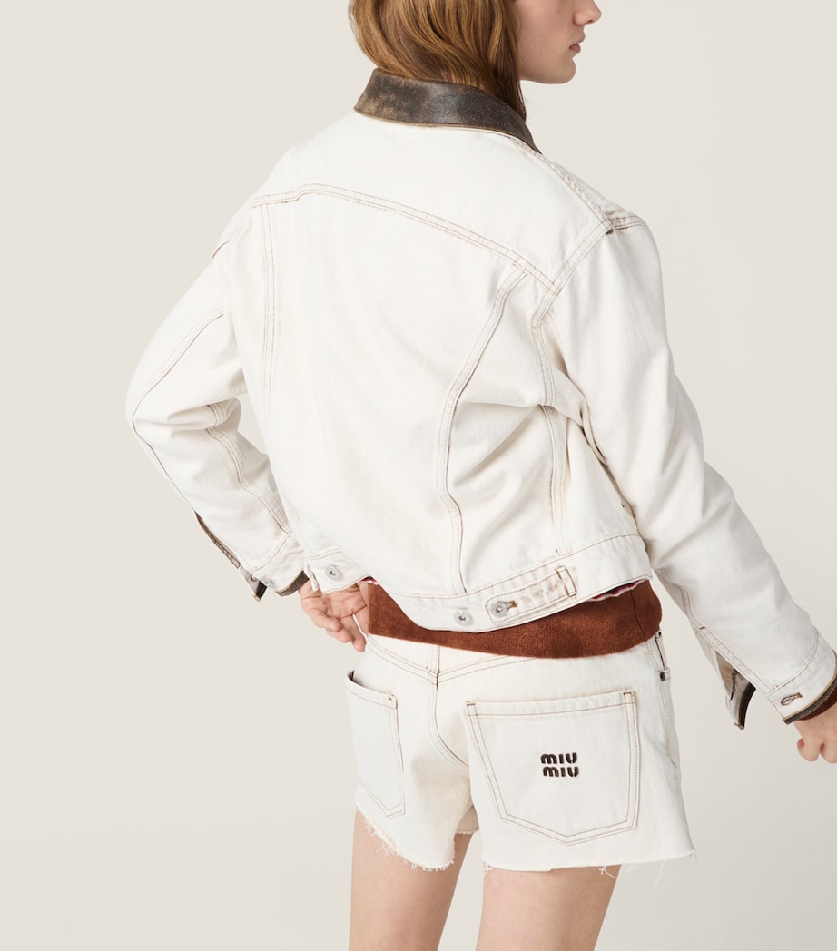 Miu Miu Womens Denim Shorts Image 5