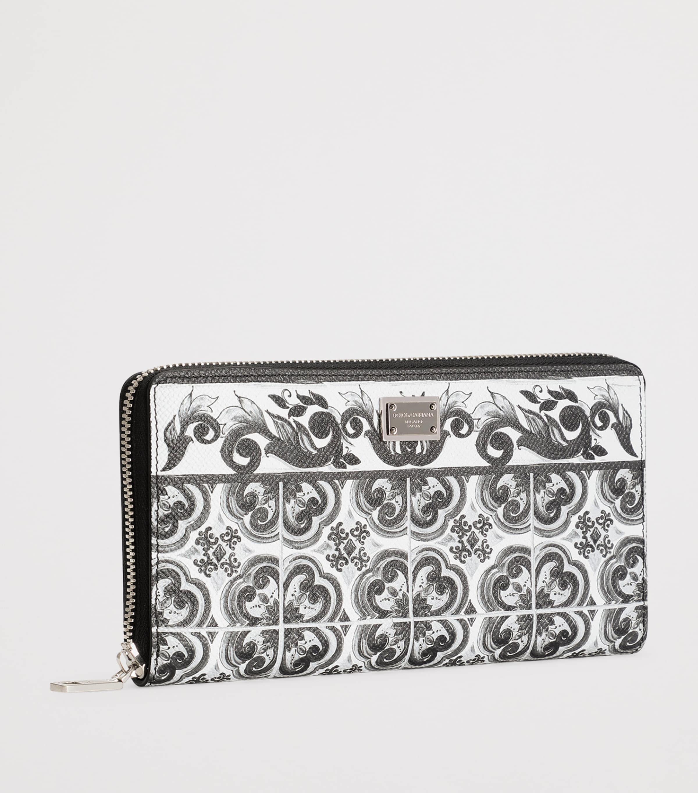 Grained Calfskin Majolica Zip-Around Wallet IU3TN - NERO Image 2