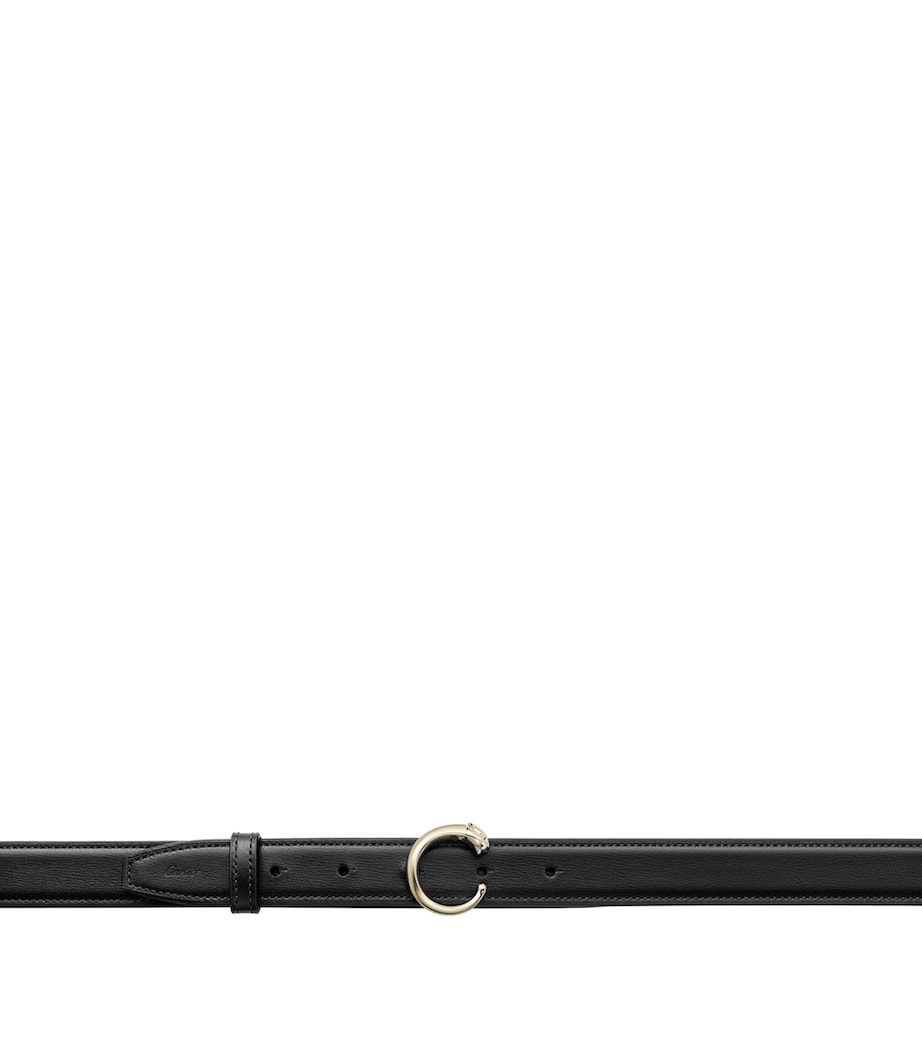 Leather Panthère de Cartier Belt (75cm) BLACK Image 2