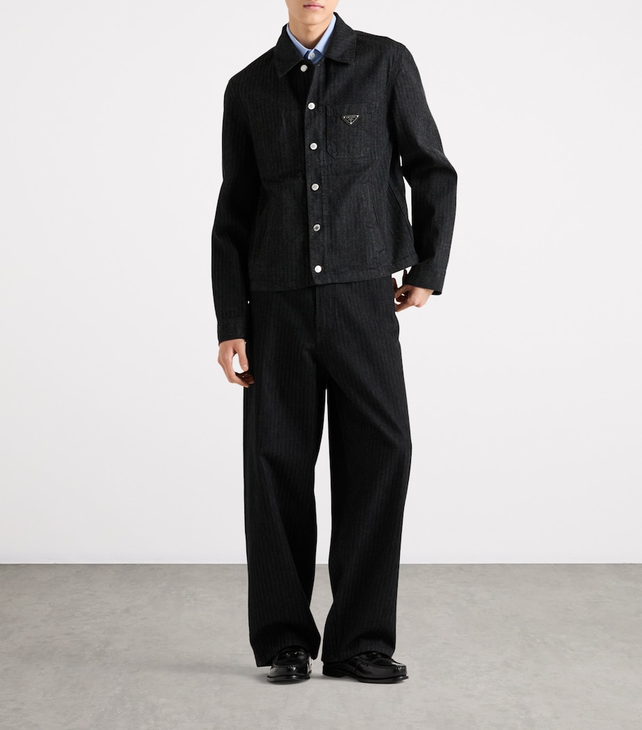 Chevron Denim Jacket F0557 Image 2