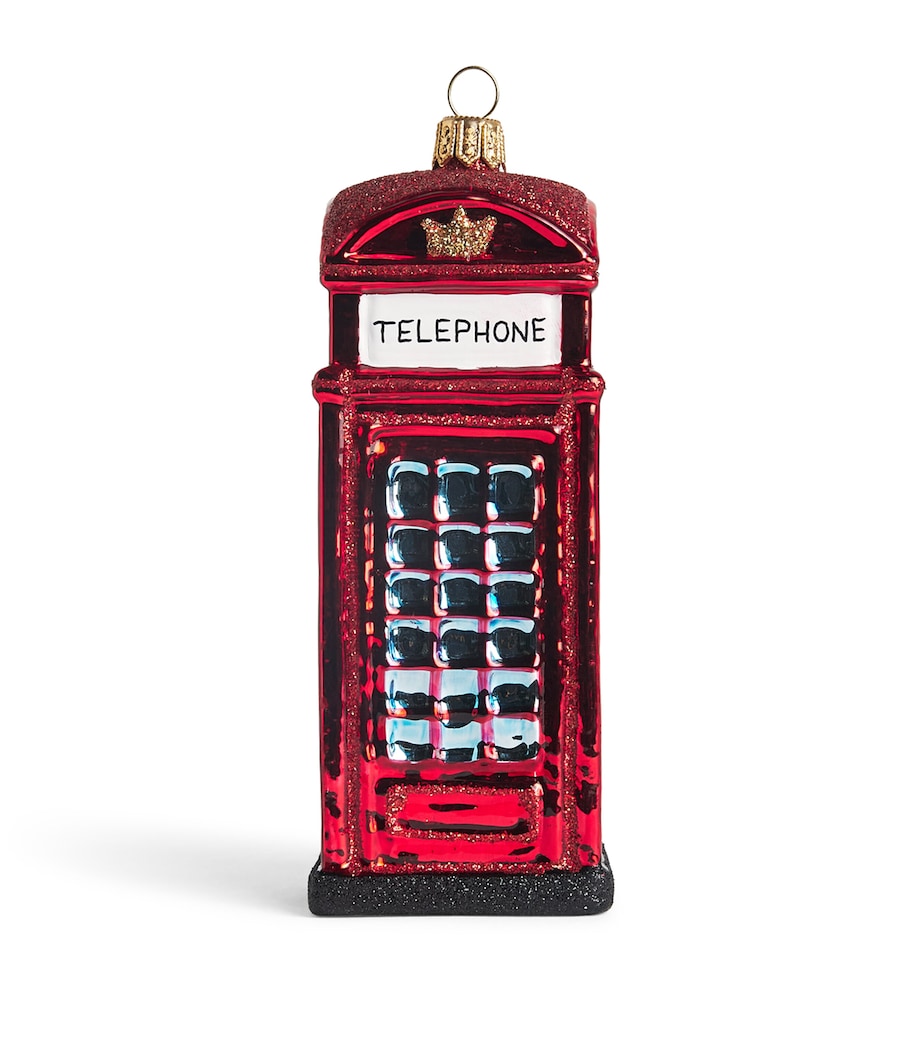 Harrods Telephone Box Christmas Decoration Red Image 1