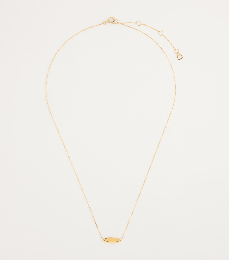 Astrid & Miyu Yellow Gold Plain Pendant Necklace Gold Image 3