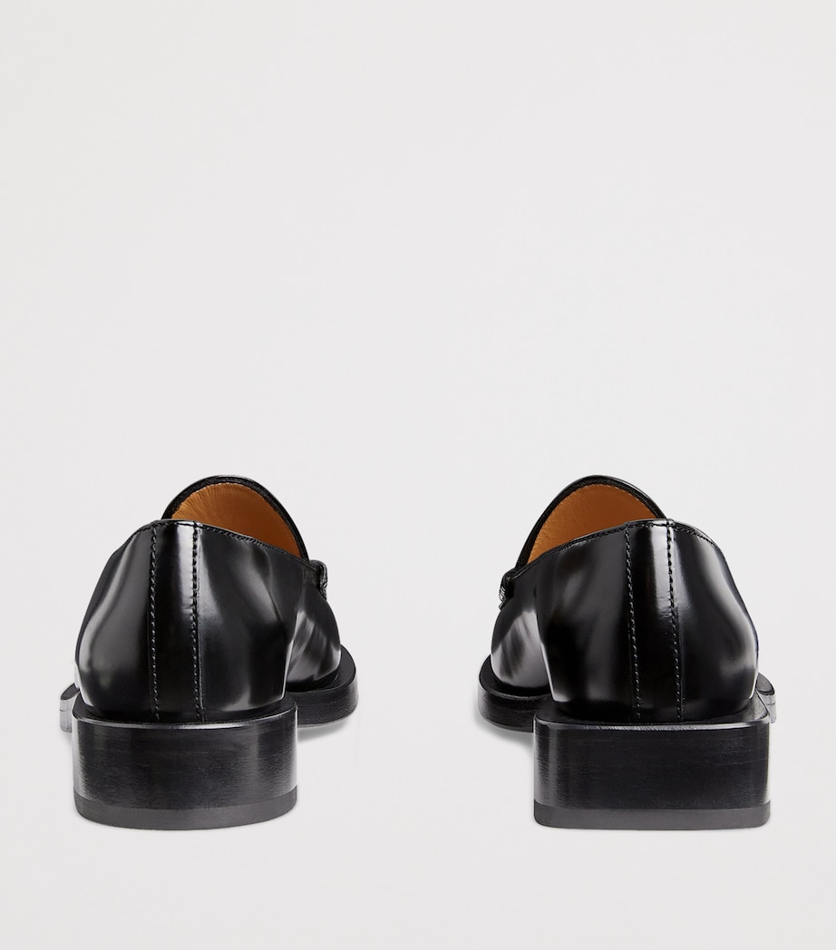 Leather Loafers 990-BLACK Image 4