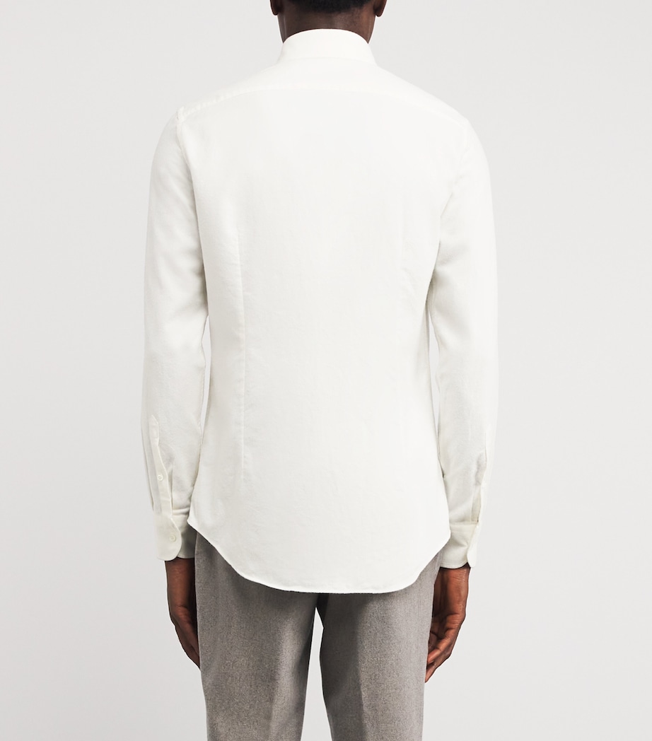 Cotton-Cashmere Shirt 028 OPTICAL WHITE Image 4