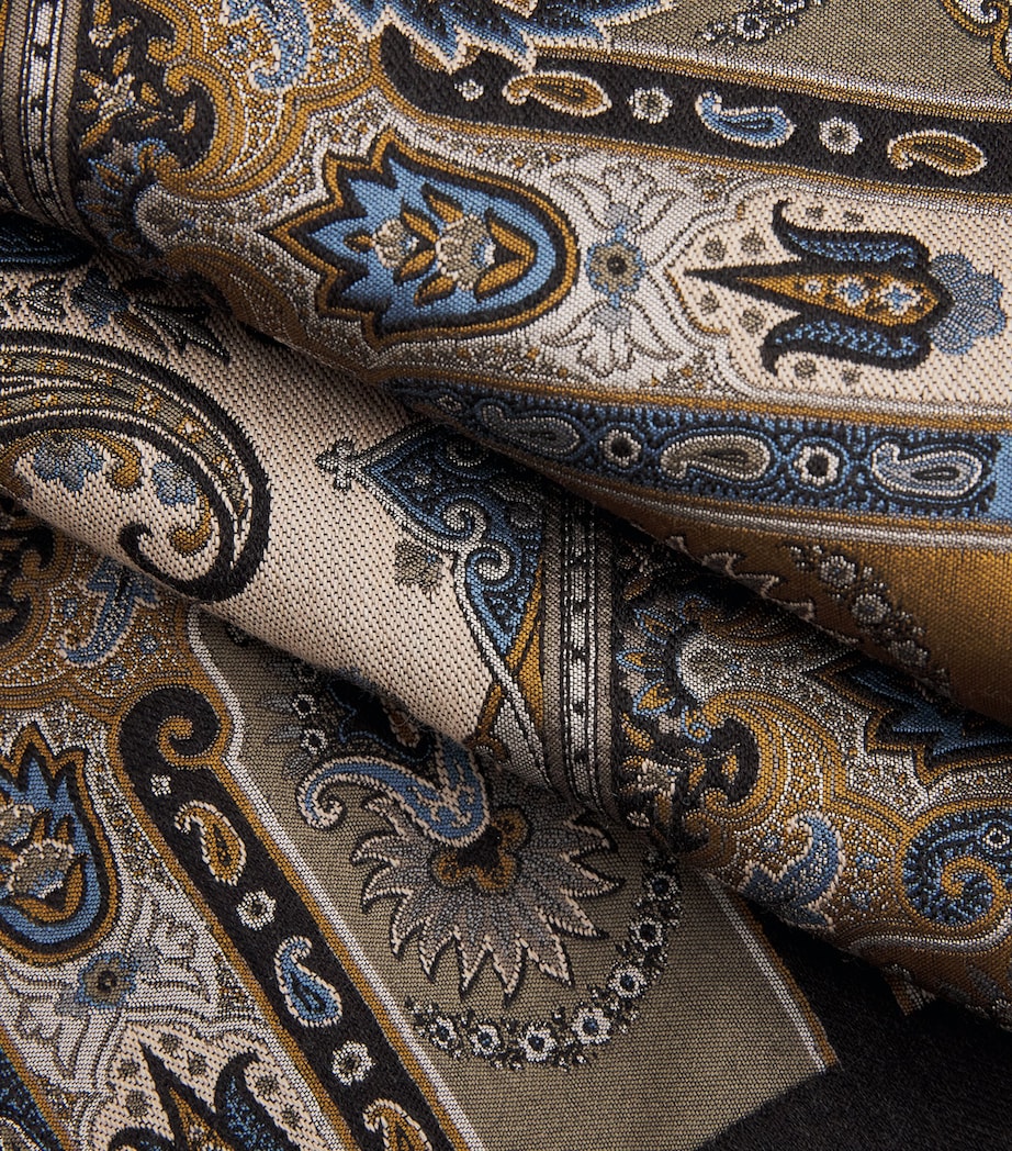 Etro Womens Wool-Blend Paisley Cape Print/beige Bs Image 6