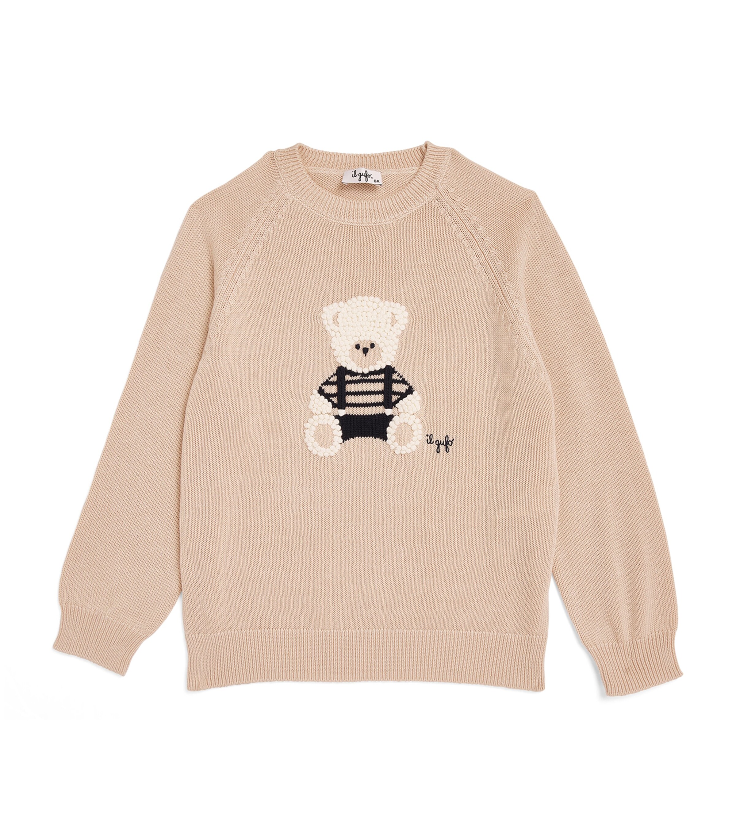 Cotton Bear Intarsia Sweater (2-6 Years) 1249 BEIGE/BLUE Image 1