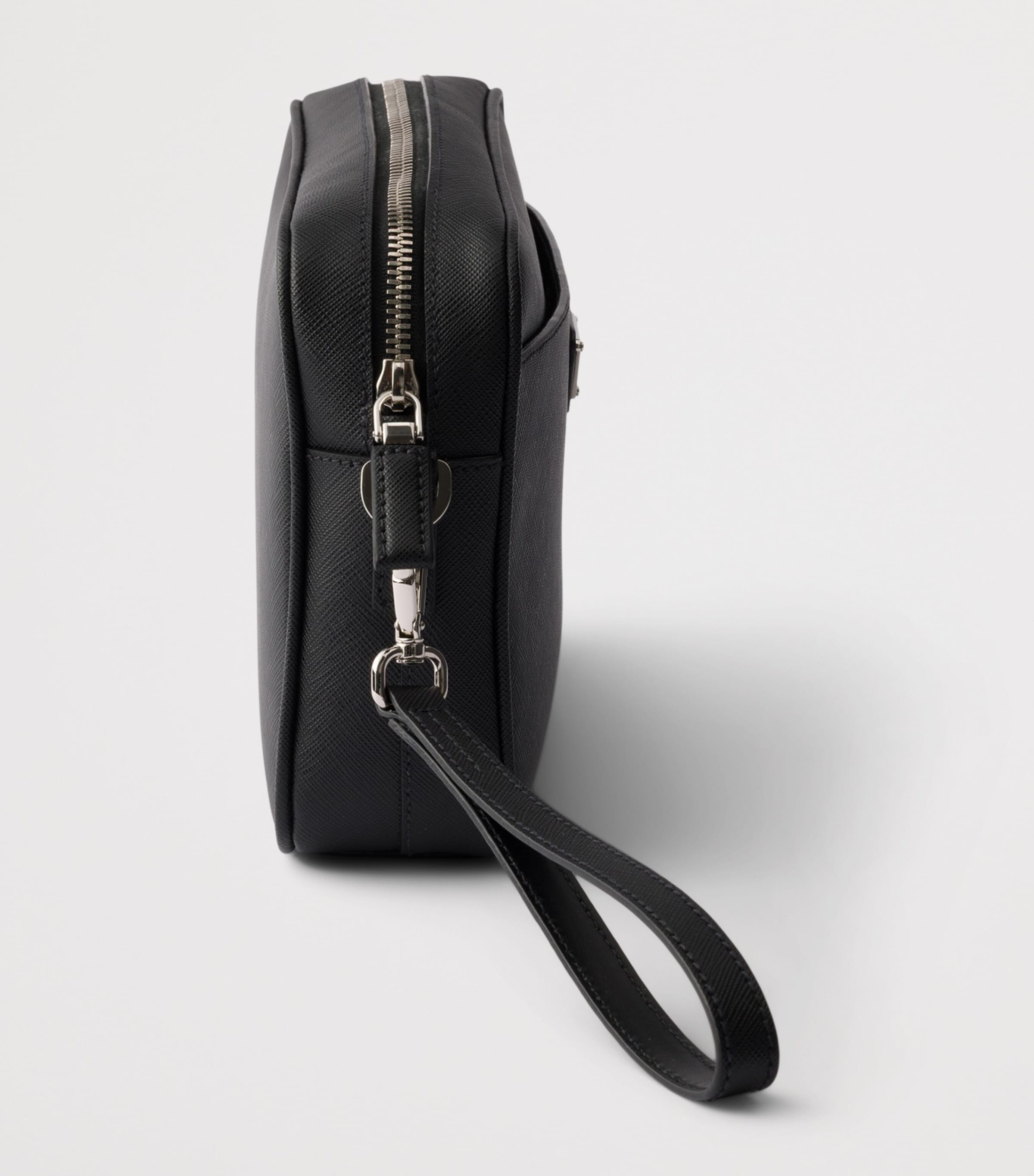 Prada Leather Cross-Body Bag Black Image 6
