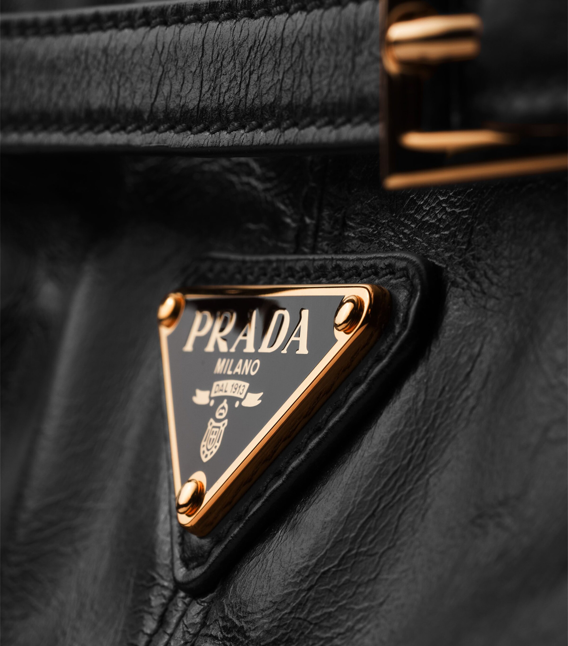 Prada Mini Leather Bonnie Shoulder Bag Black Image 6