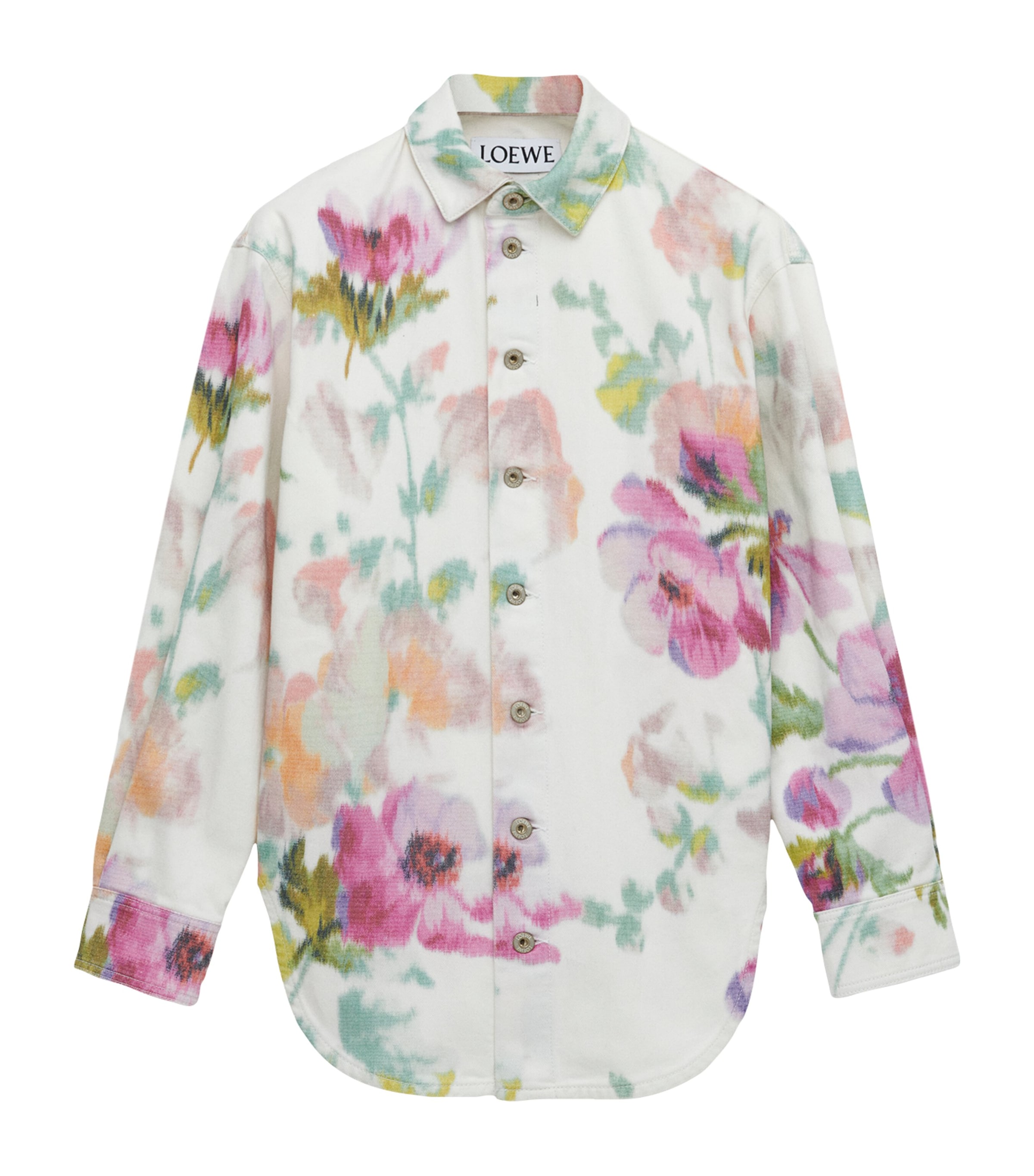 Loewe Floral-print Button-down Overshirt In Multi