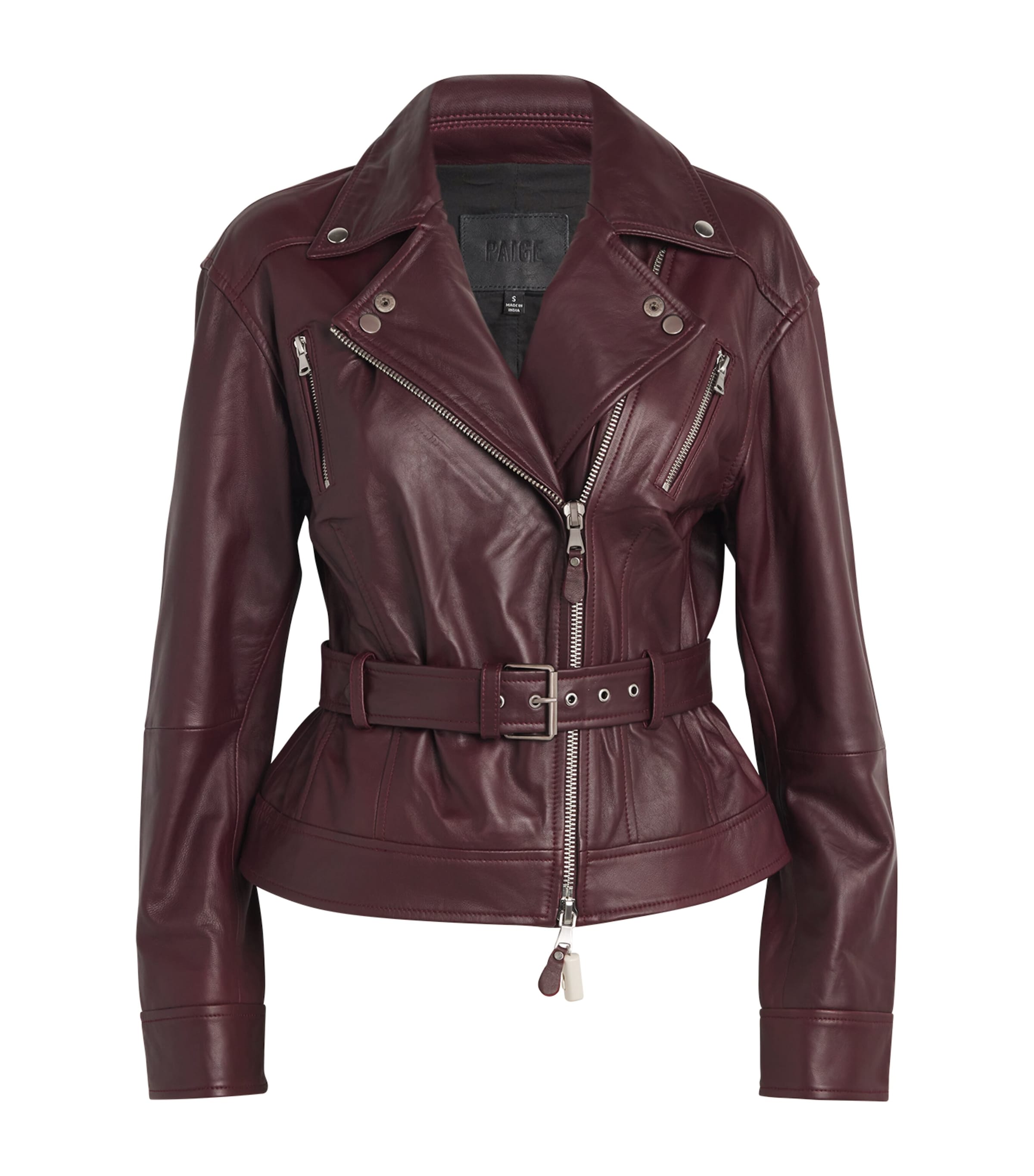 PAIGE LAMBSKIN CENTO JACKET 