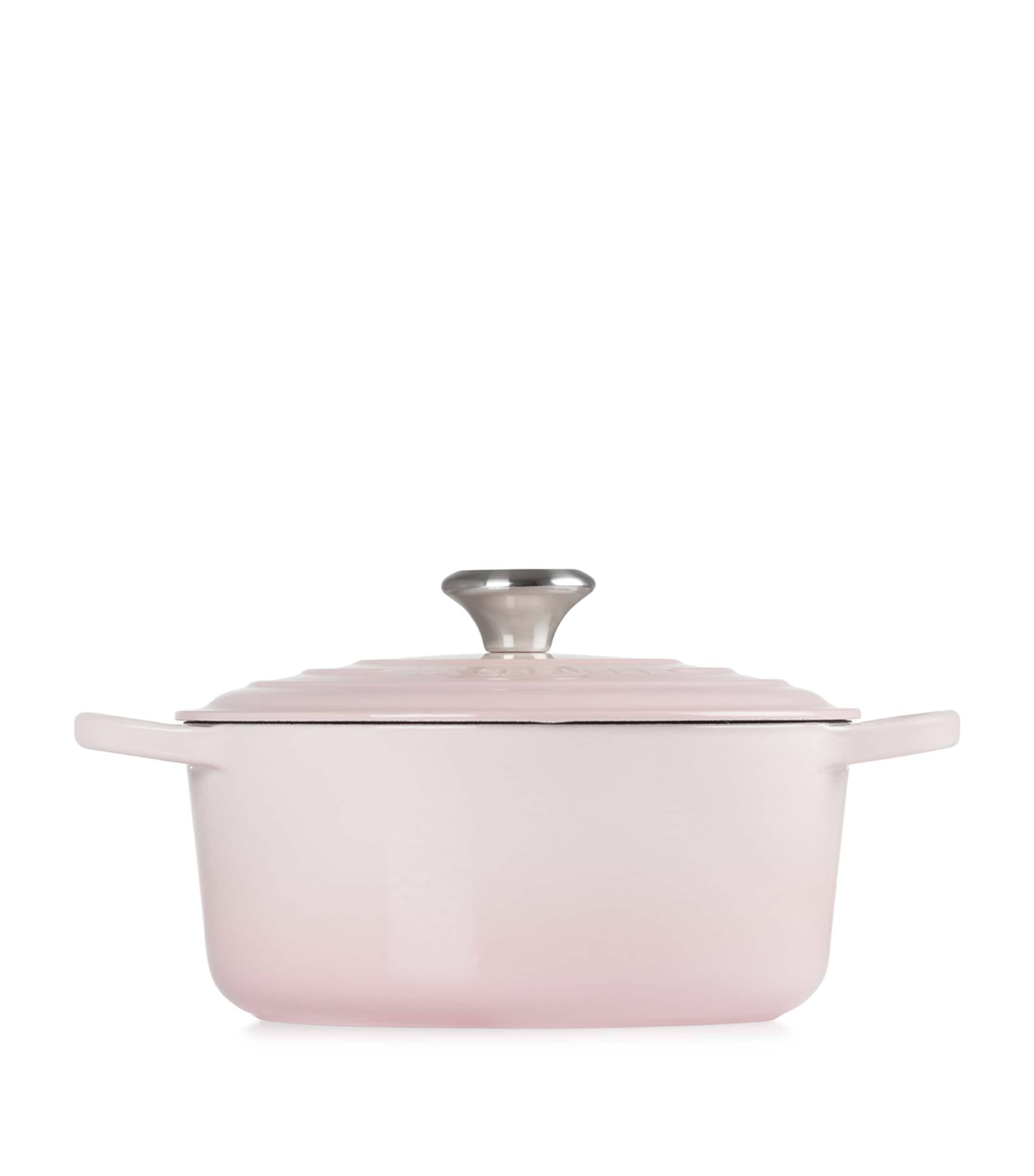 Cast Iron Round Casserole Dish (24cm) SHELL PINK Image 2