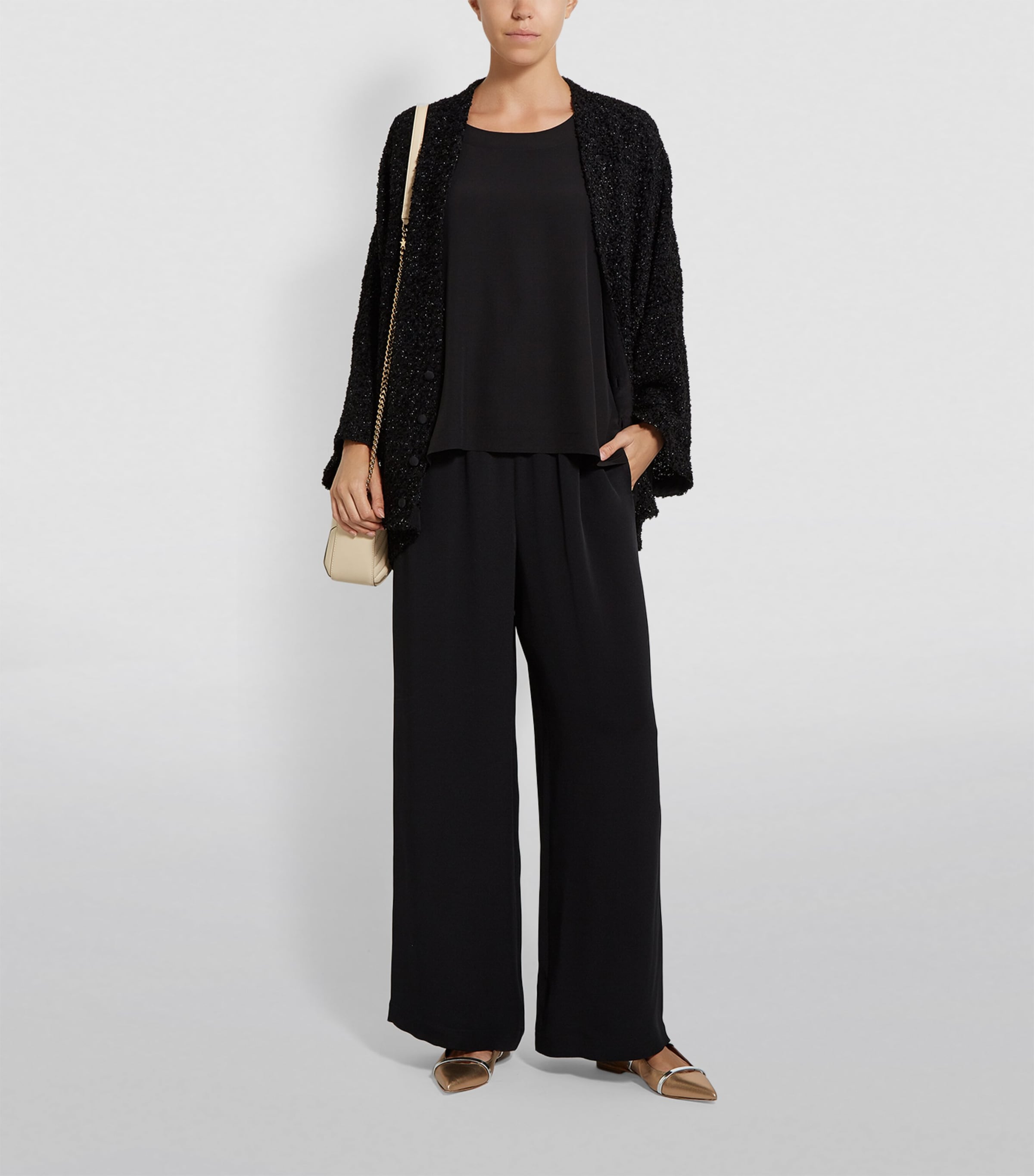 Silk Shell Top BLACK Image 4