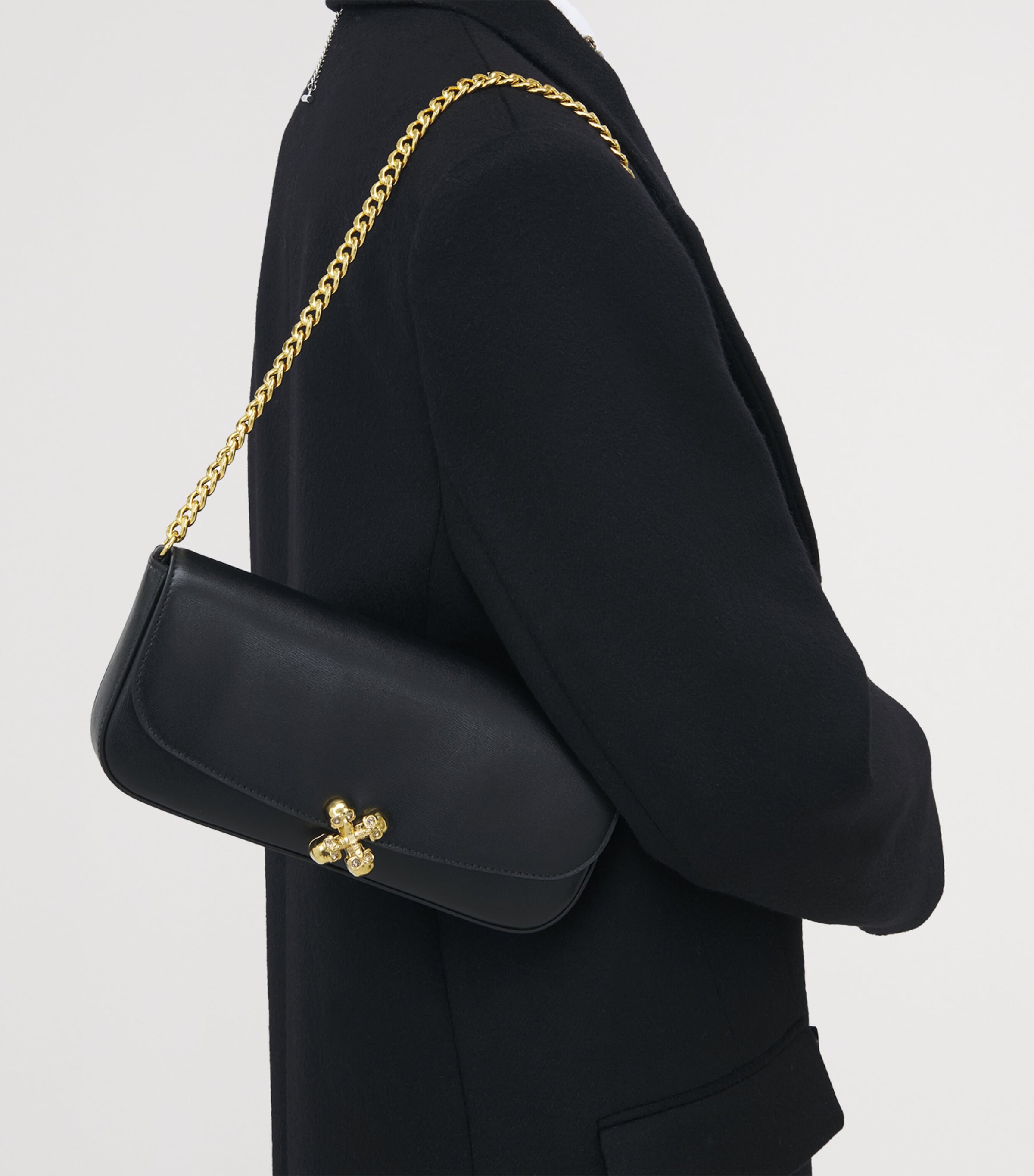 Skull Flower ショルダーバッグ McQueen Leather Skull Flower Shoulder Bag | Harrods US