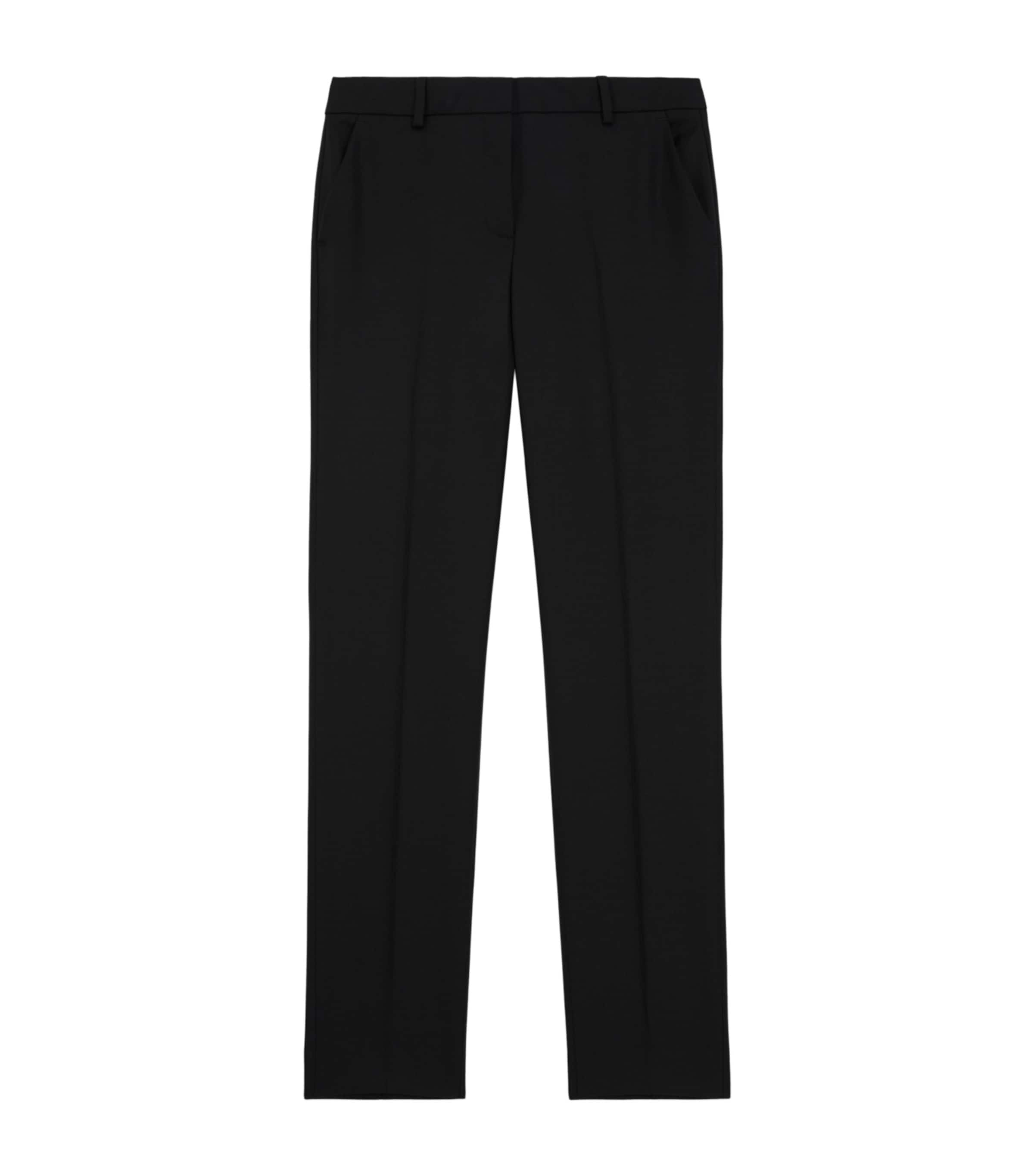 Shop The Kooples Wool Trousers In Black