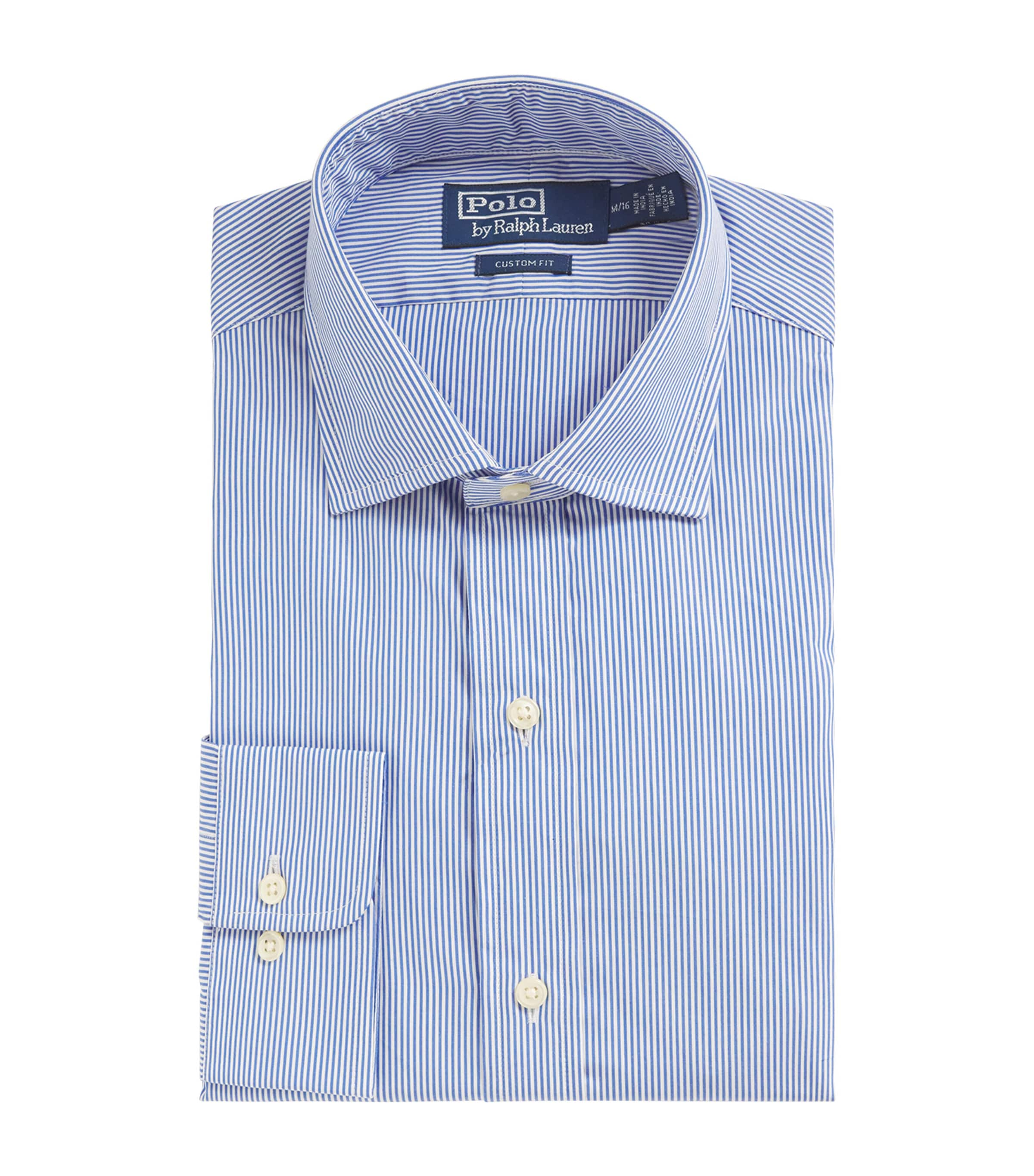 Polo Ralph Lauren Cotton Custom Fit Shirt In Blue