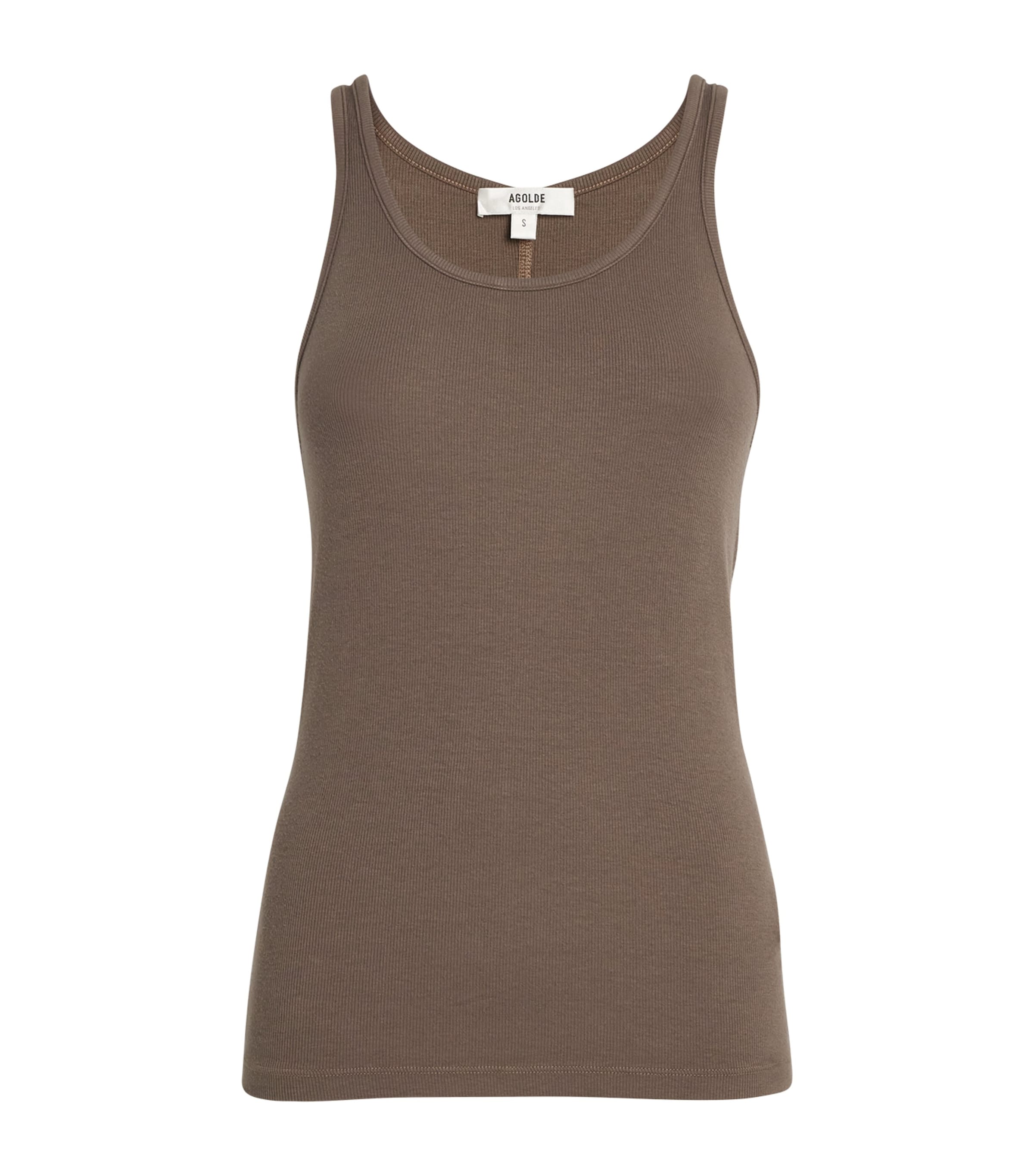 Agolde Cotton Zane Tank Top In Beige