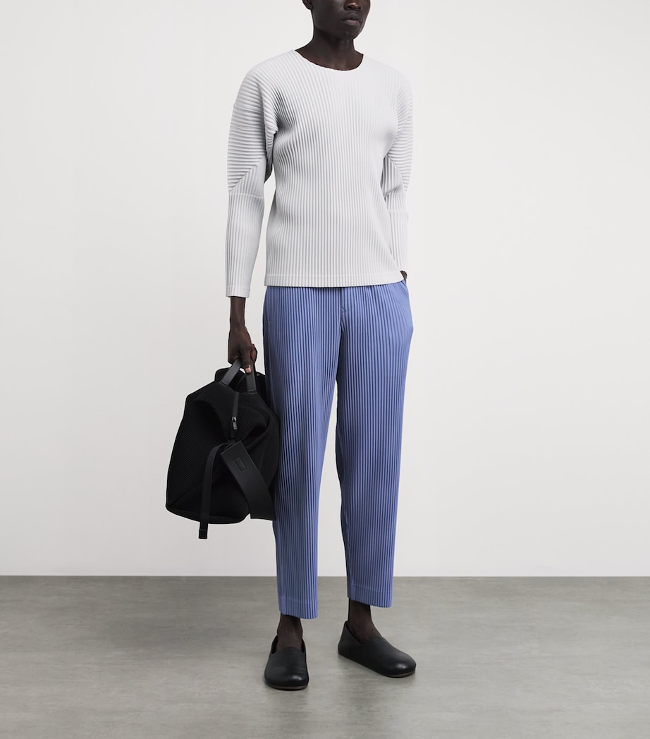 Homme Plissé Issey Miyake Mens Pleated Straight Trousers Manarola Wal Vlt Image 2