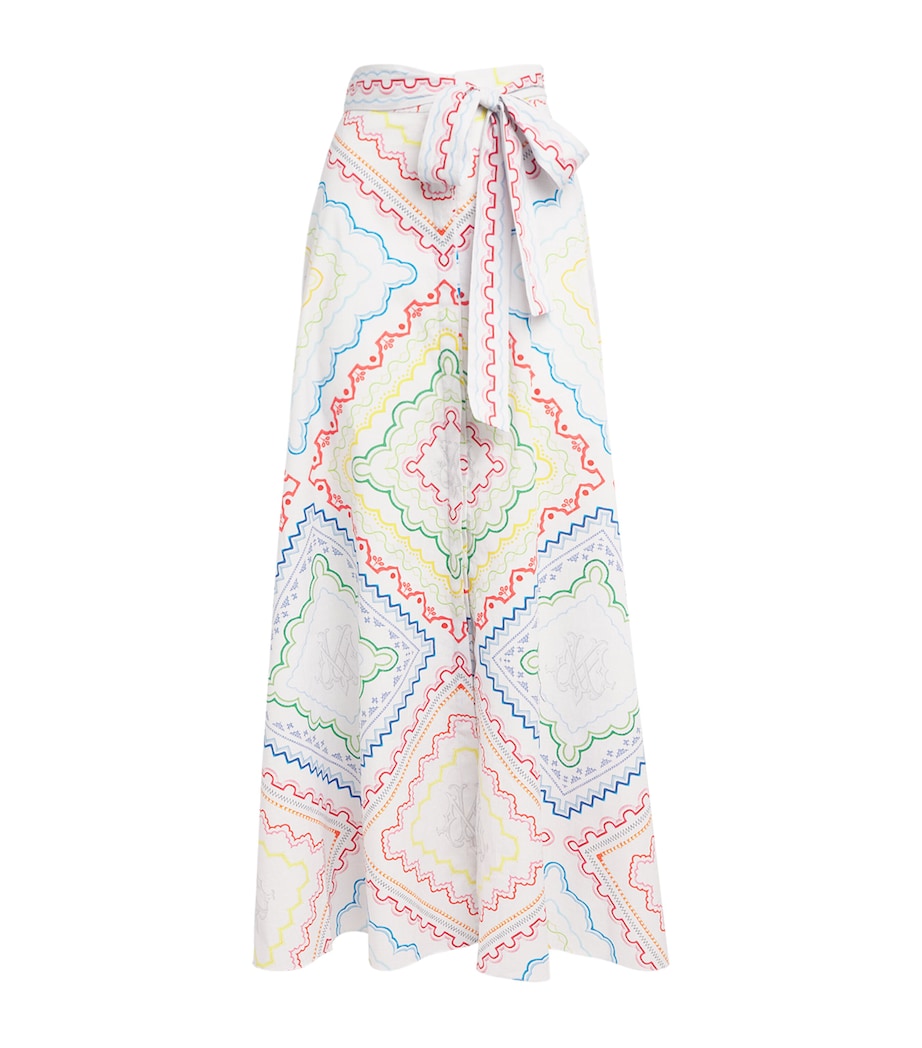 Mary Katrantzou Womens Cotton-Blend Como Maxi Dress Blanchetto Image 1