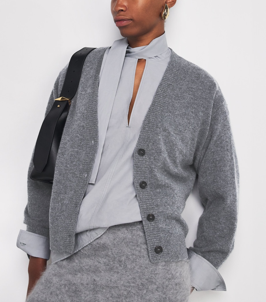 Organic Cashmere Lille Cardigan MIDGREY Image 6