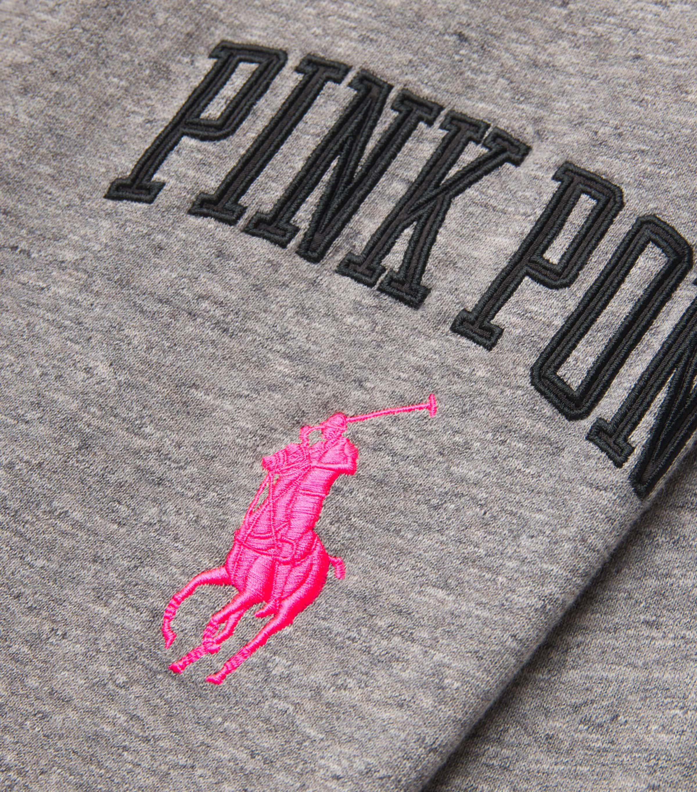 Polo Ralph Lauren Womens Cotton-Blend Pink Pony Sweatpants Dark Vintage Heather Image 5
