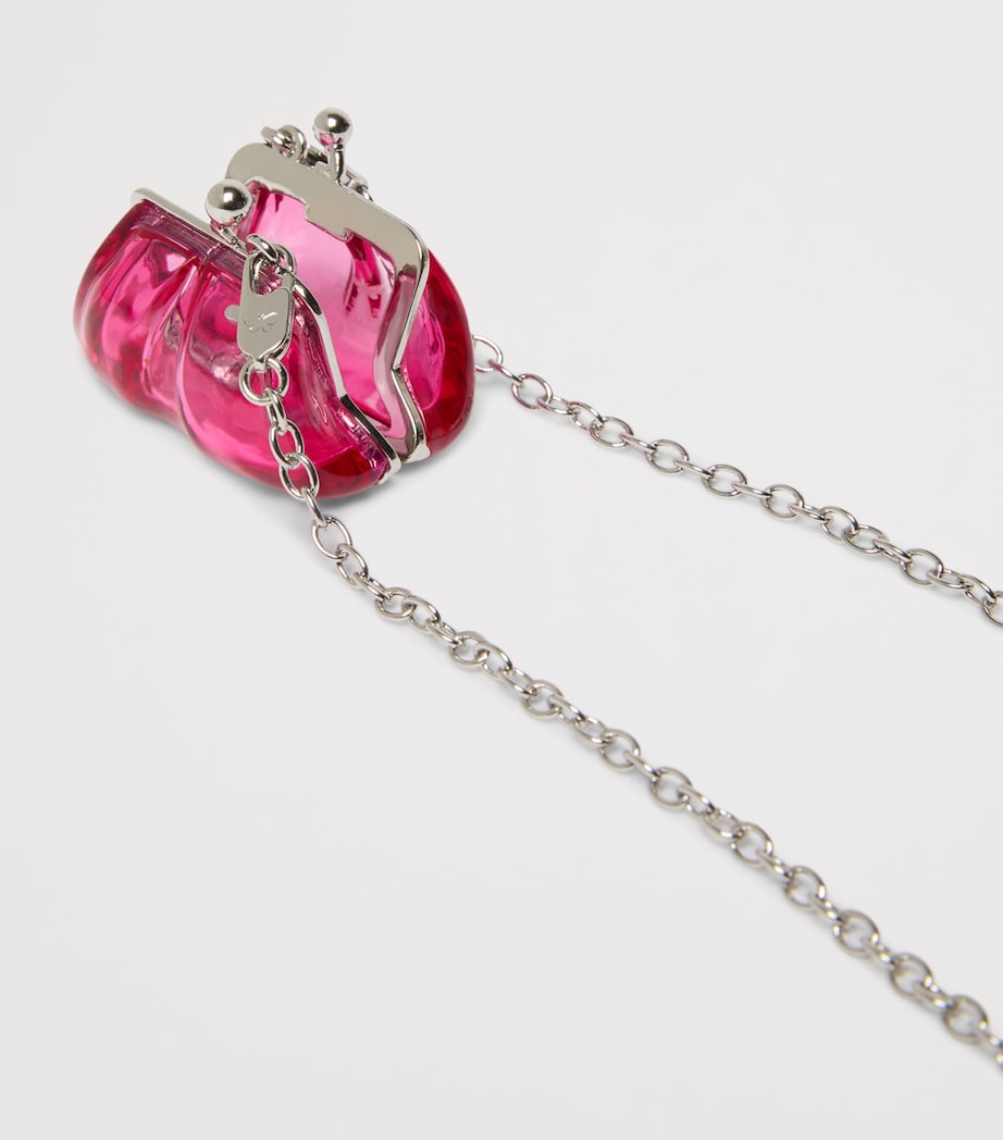 Weekend Max Mara Pasticcino Bag Pendant Necklace Pink Image 3