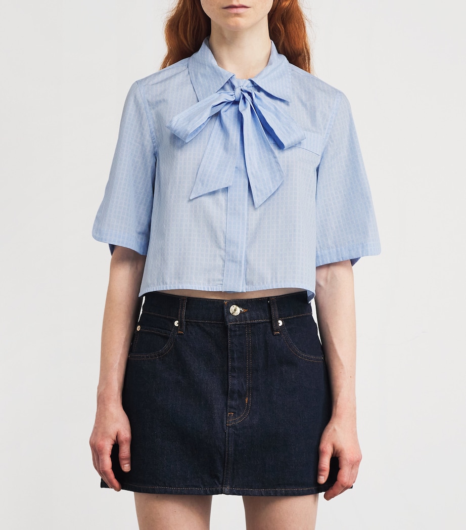 Cropped Check Shirt DUAL-COLOR Image 3