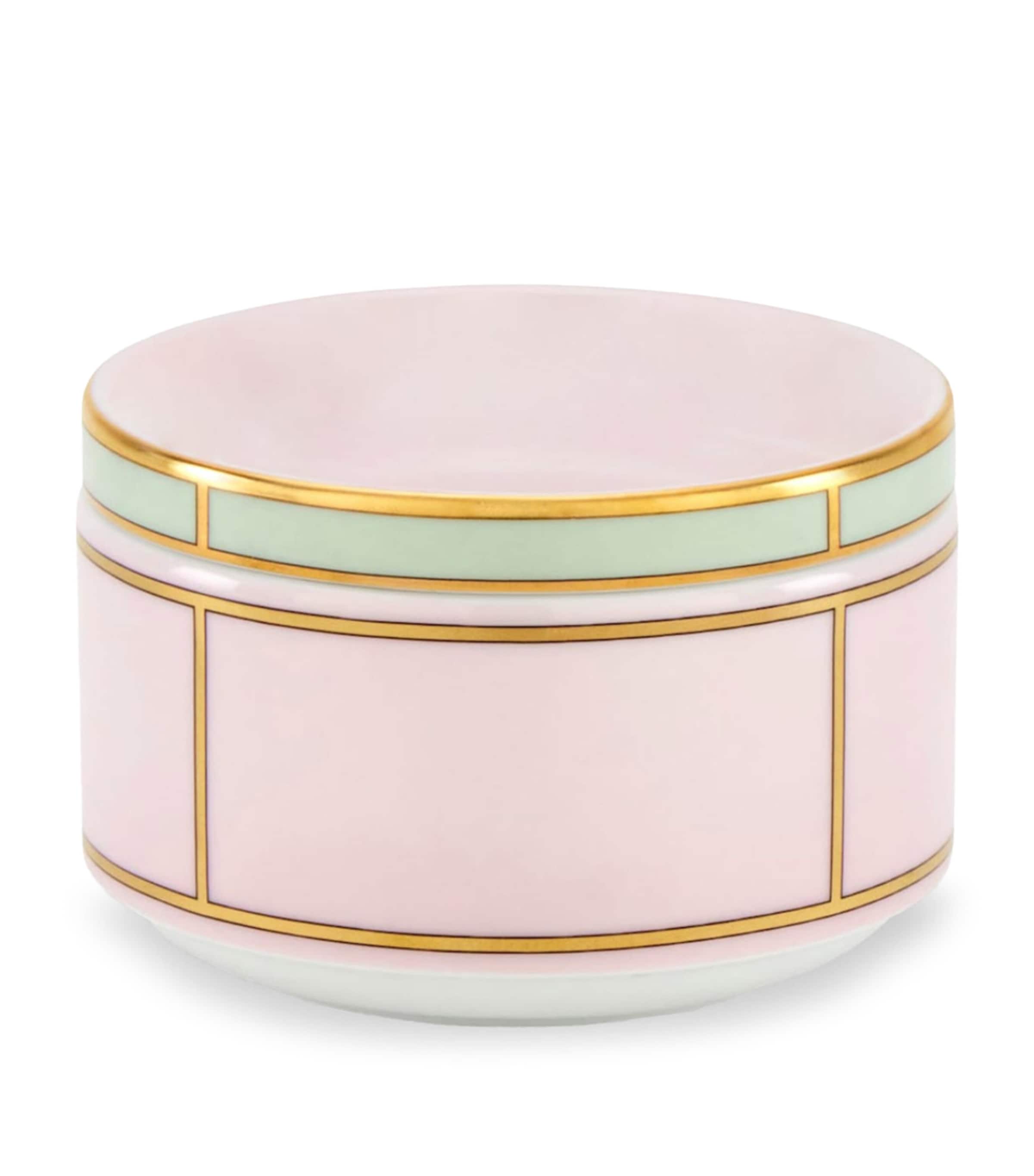 GINORI 1735 Porcelain Colonna Diva Rosa Lidded Sugar Pot (10cm) Image 1