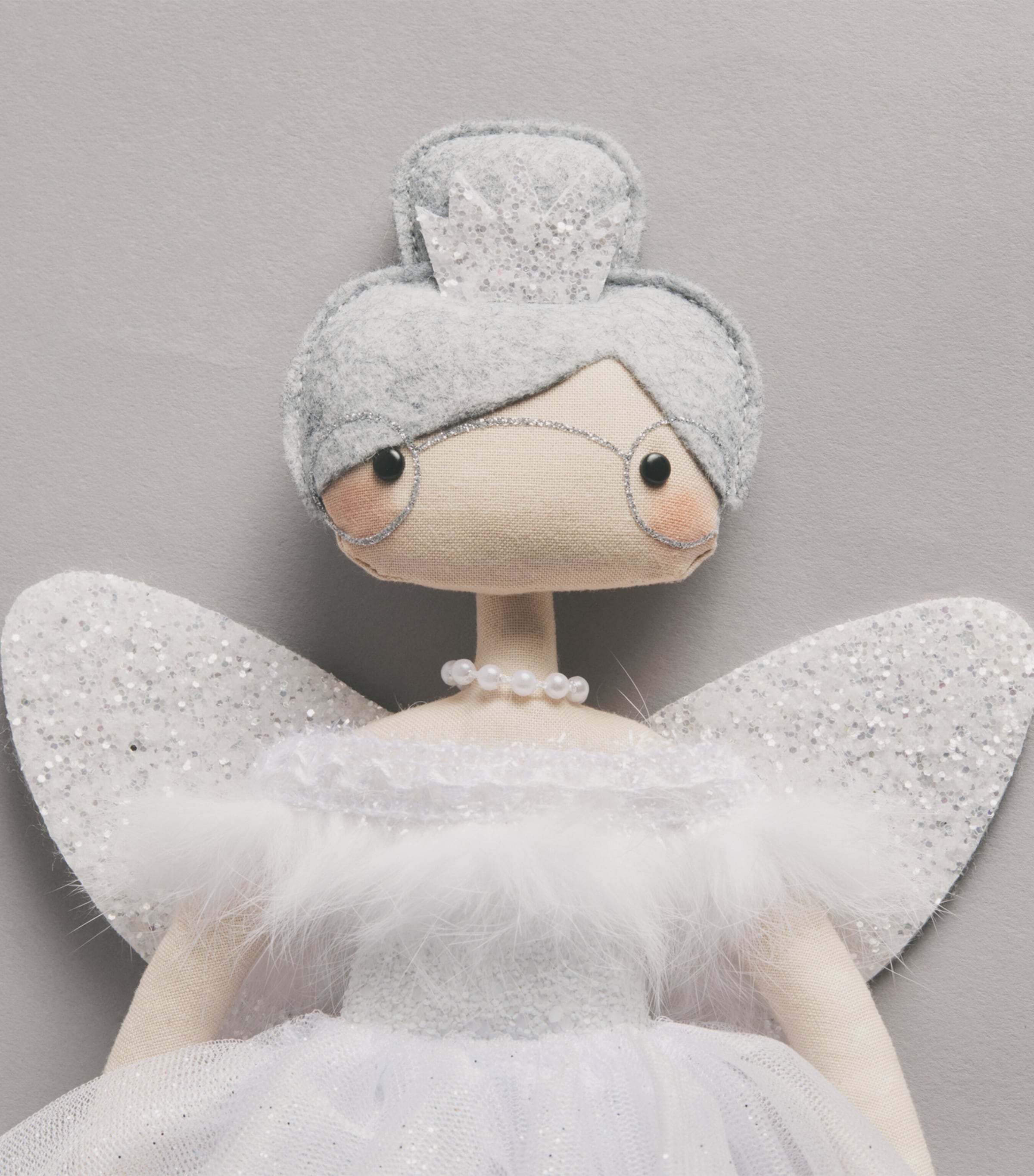 SKETCH.STITCH.LOVE Fairy Godmother Tree Decoration White/silver Image 2