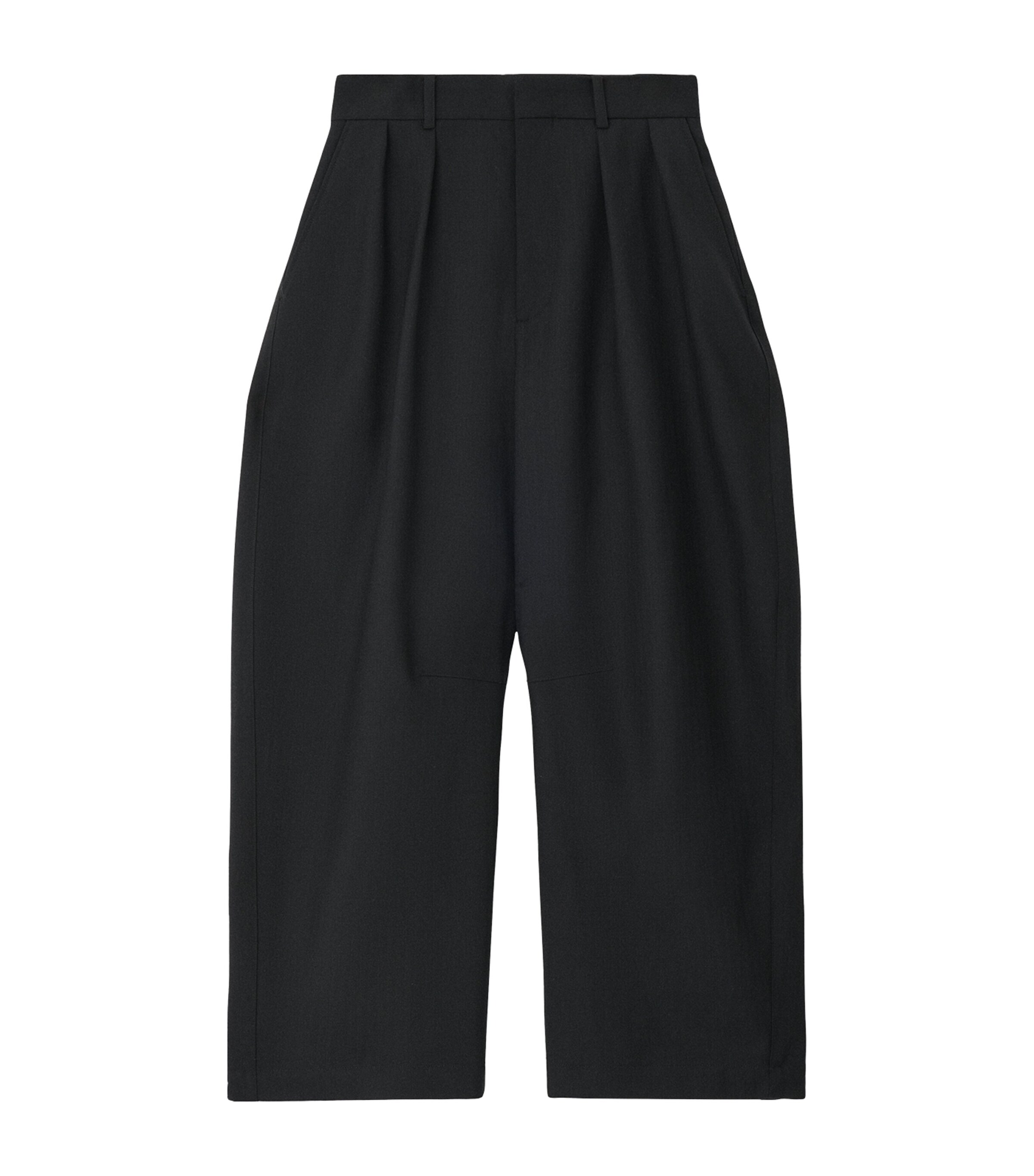 LOEWE Womens Wool-Blend Barrel Trousers Black Image 1