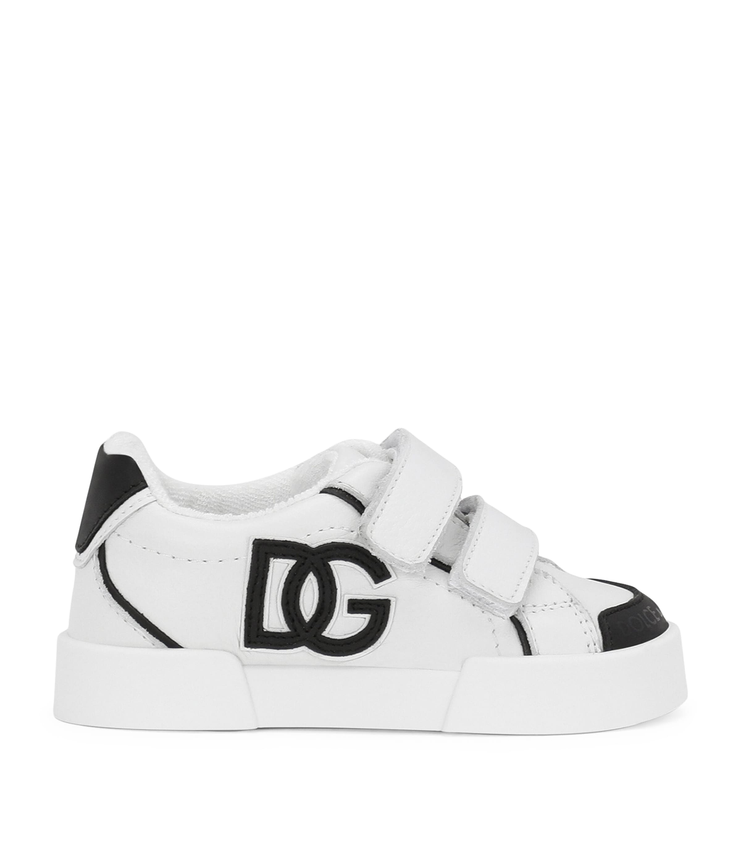 Dolce & Gabbana Kids Leather Portofino Low-Top Sneakers | Baby Clothing | Baby Shoes | Trainers | Designers | Dolce & Gabbana