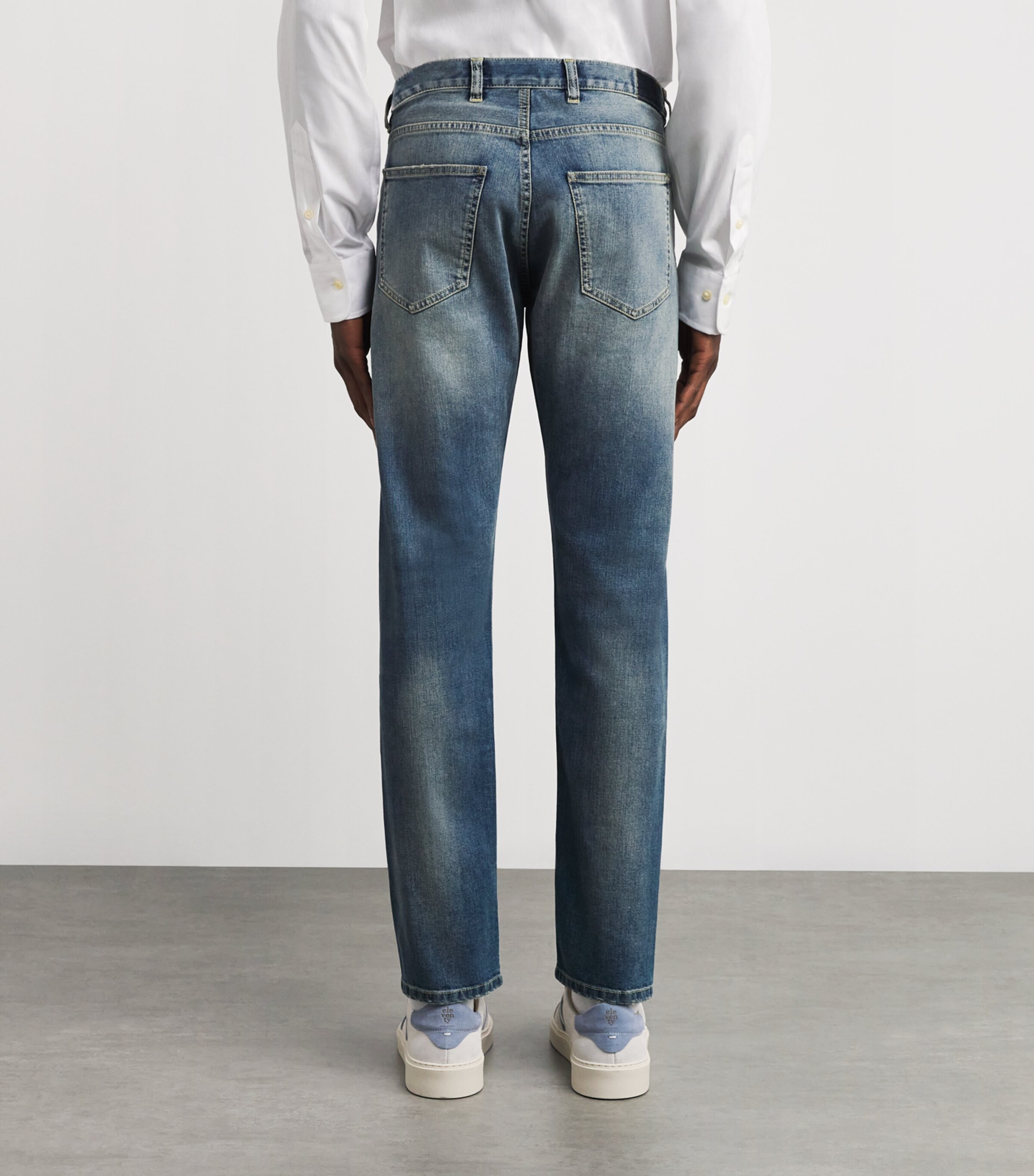 Eleventy Mens Five-Pocket Slim Jeans Zucchero Image 4