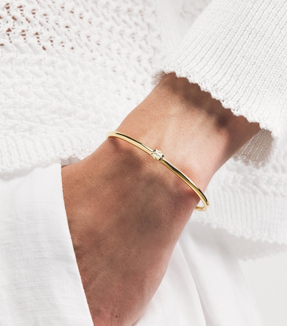 Jade Trau Yellow Gold and Diamond Vanguard Plié Bangle Yellow Gold Image 2