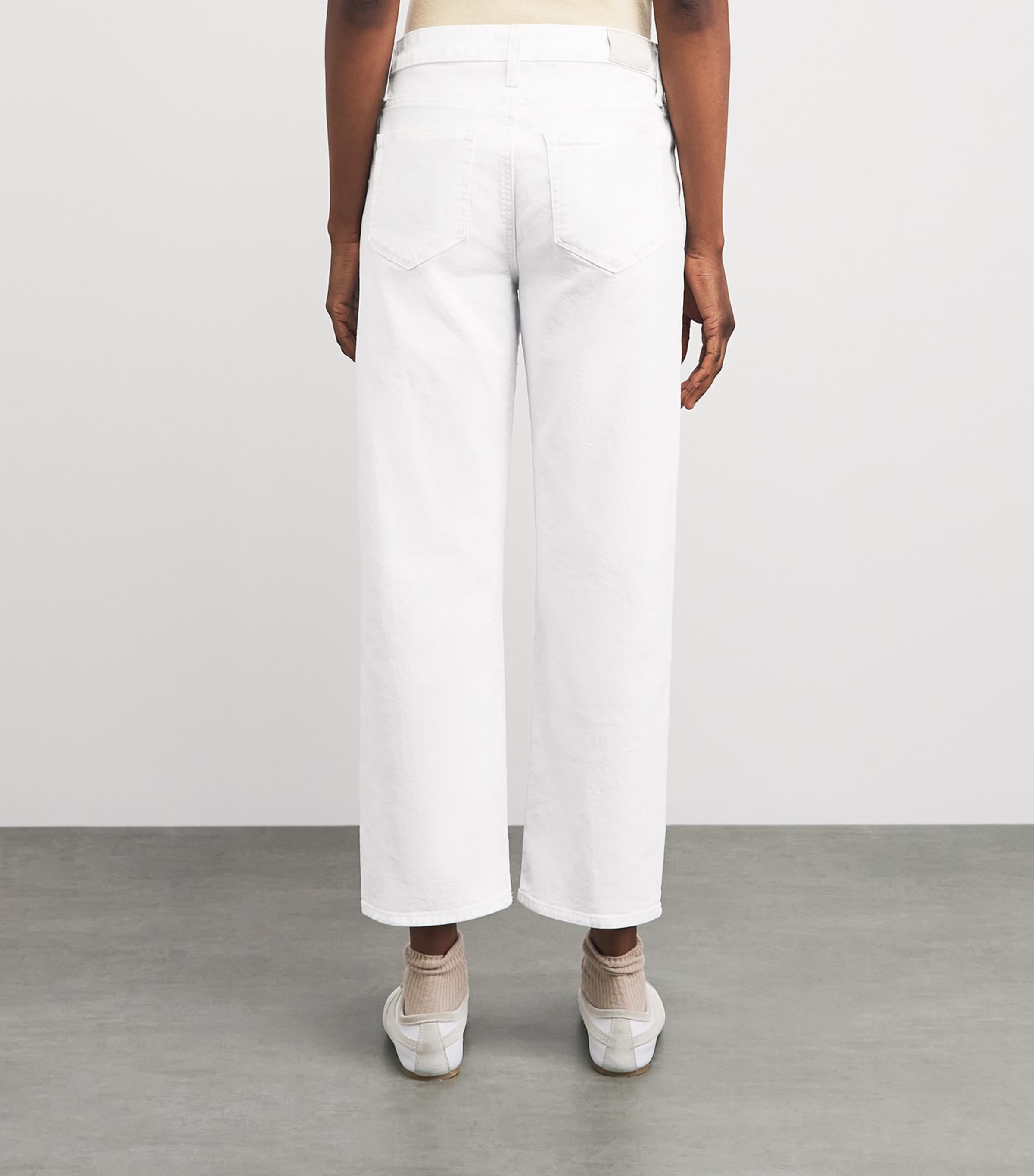 PAIGE Womens Mason Ankle Straight Jeans Crisp White Image 5
