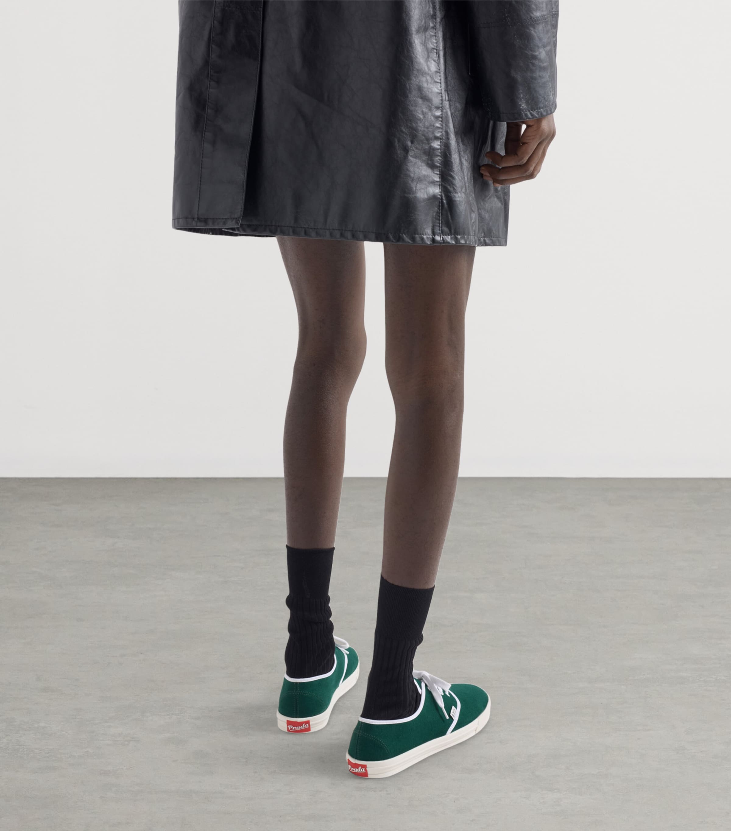 Prada Cotton Drill Low-Top Sneakers Image 6
