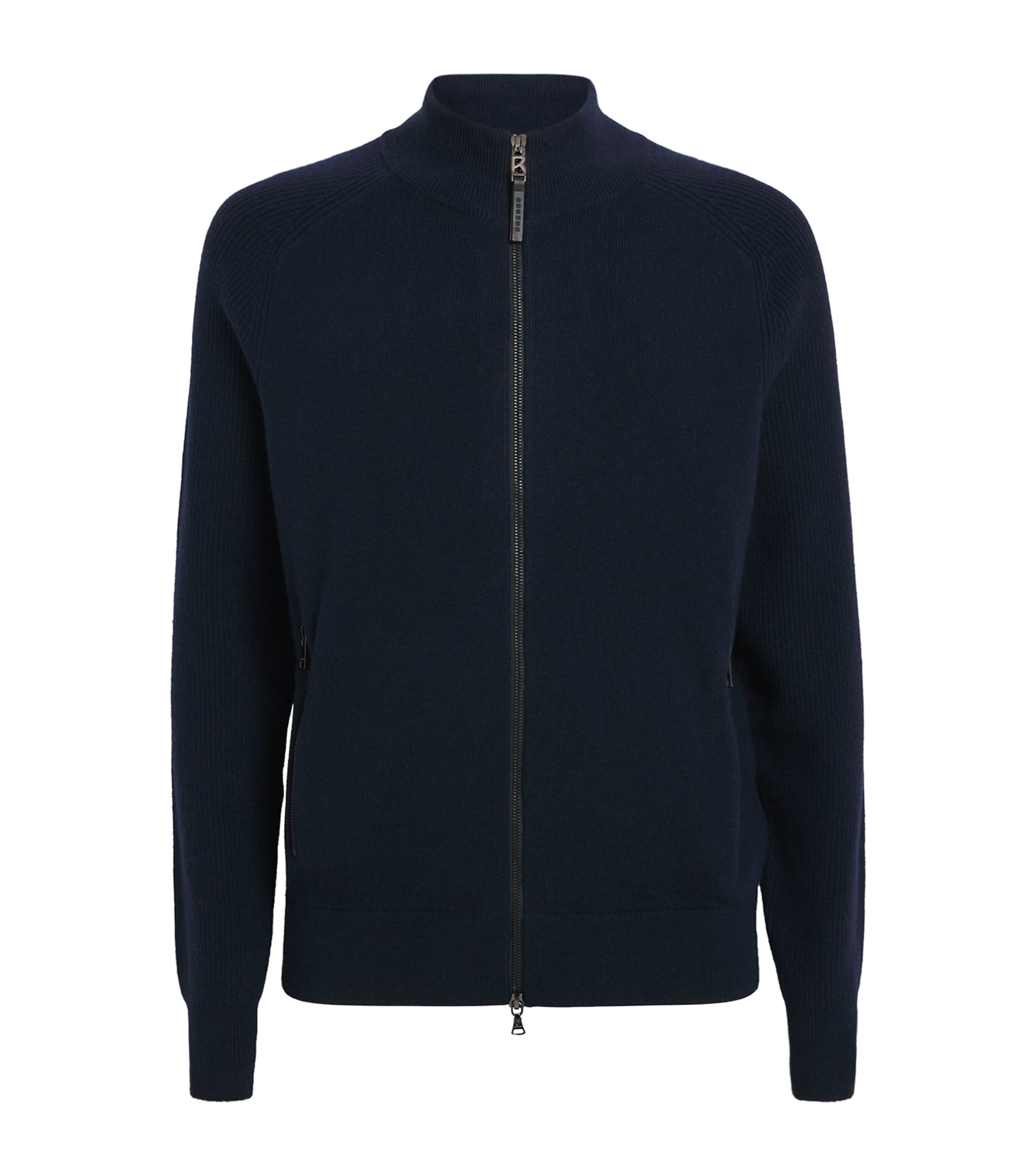 Bogner Dexter Zip-up Cardigan In Blue