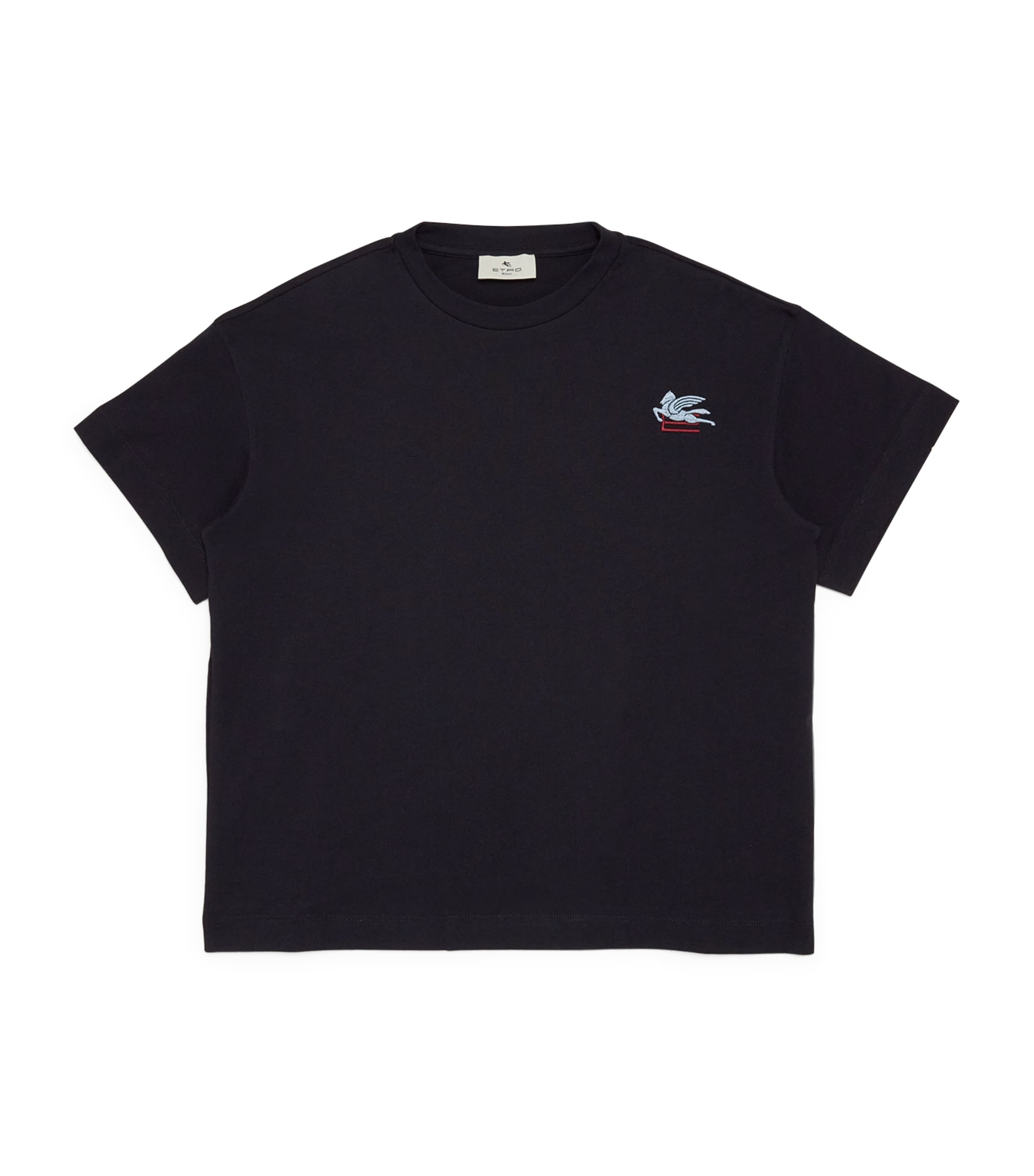 Shop Etro Cotton Logo T-shirt In Navy