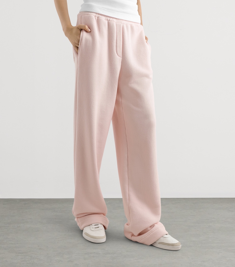 Dolce&Gabbana Womens Logo Pocket Straight Sweatpants Pink Image 4