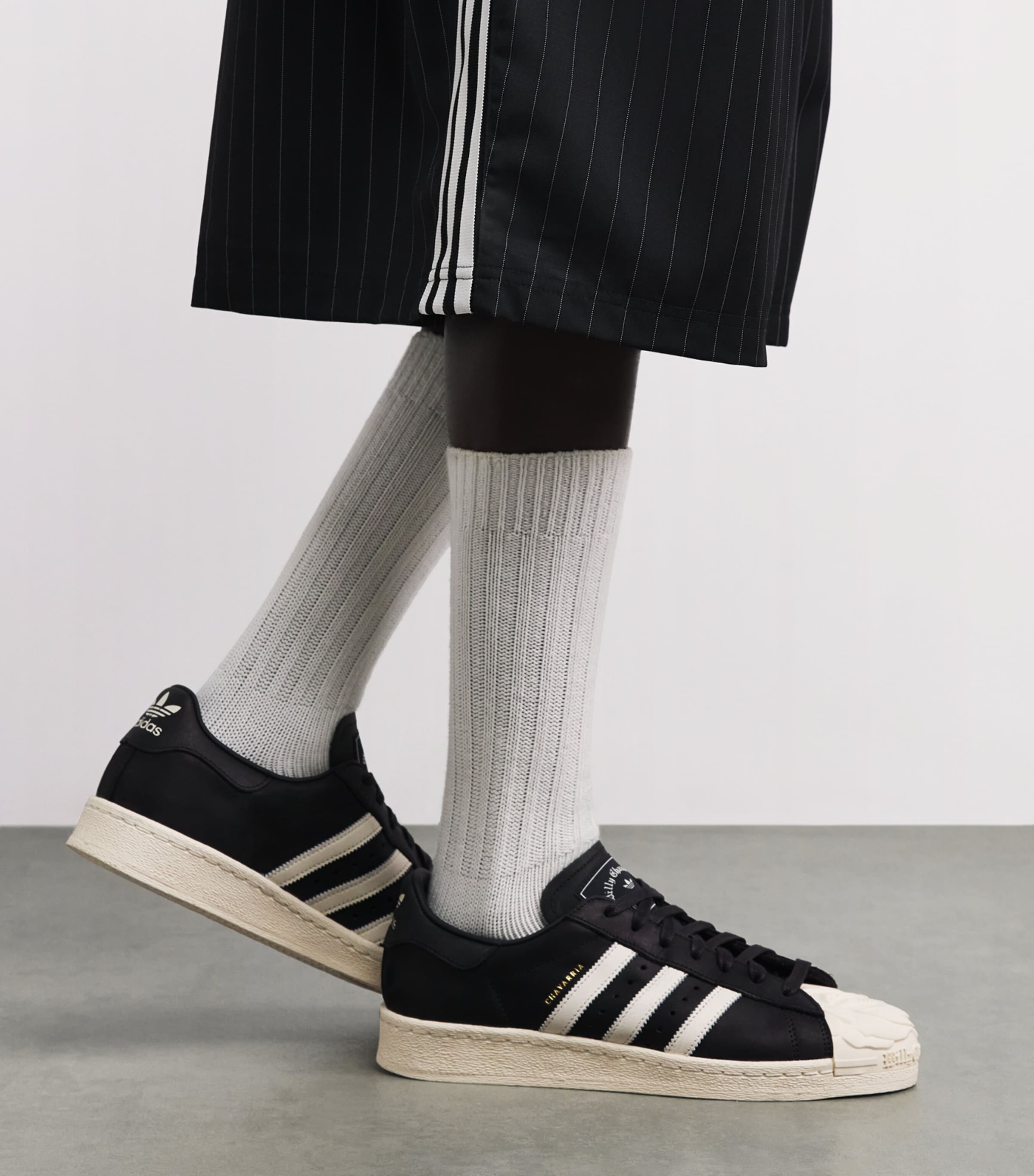 Willy Chavarria x adidas Originals Superstar Sneakers Black/white/gold Image 2