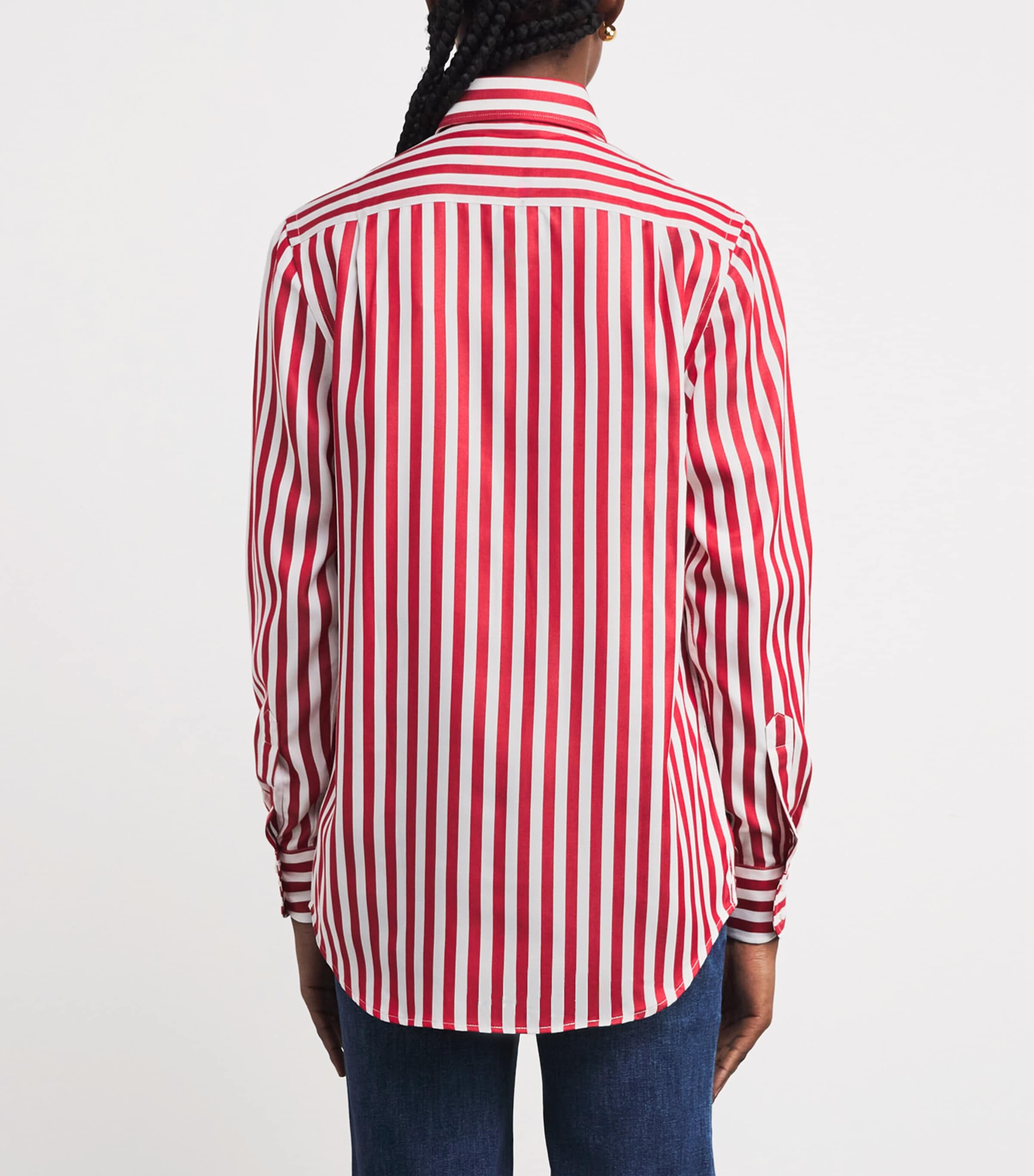 Stripe Boyfriend Shirt MAPLE RED STRIP Image 4
