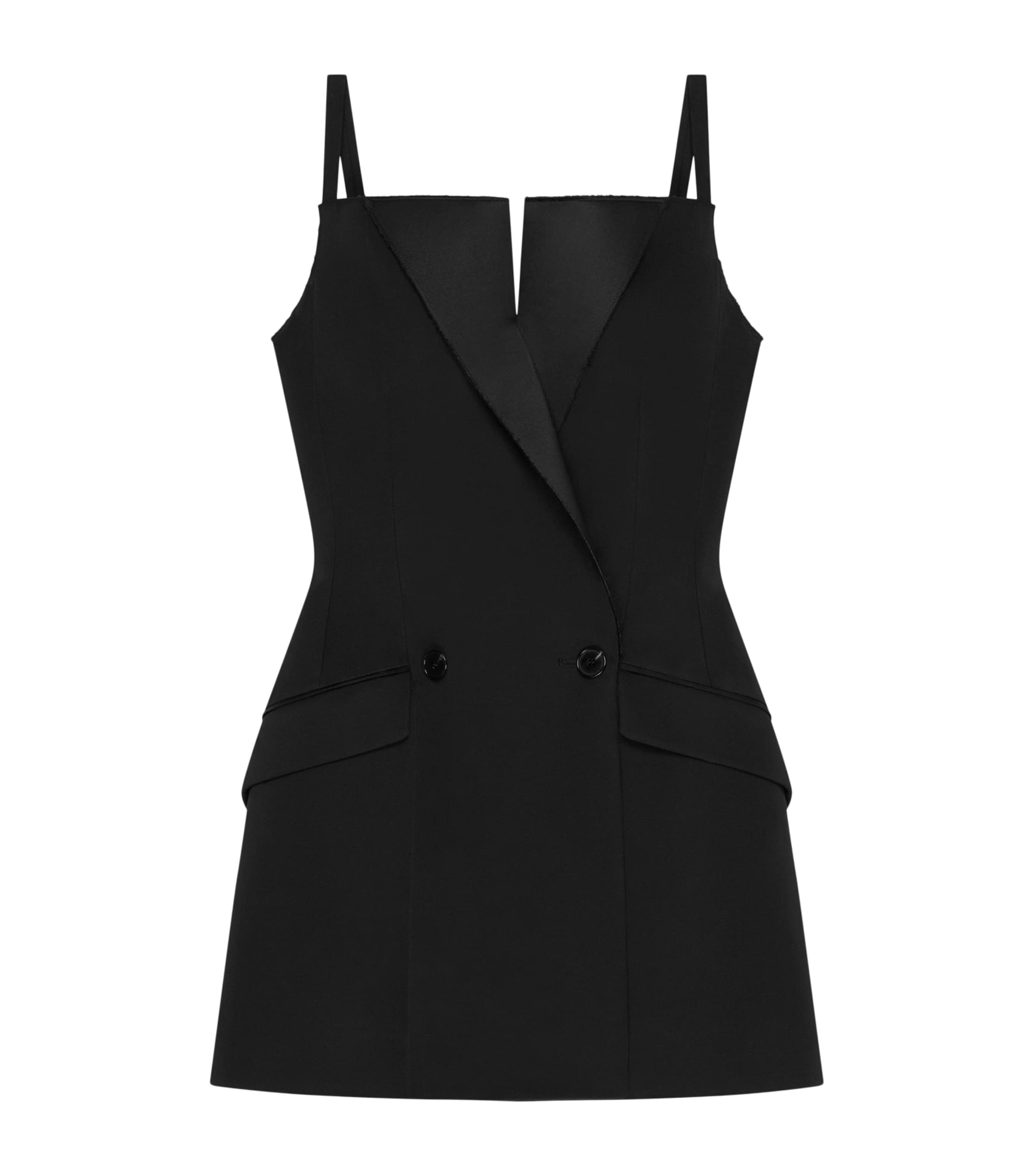 Wool Double-Breasted Mini Dress BLACK Image 1