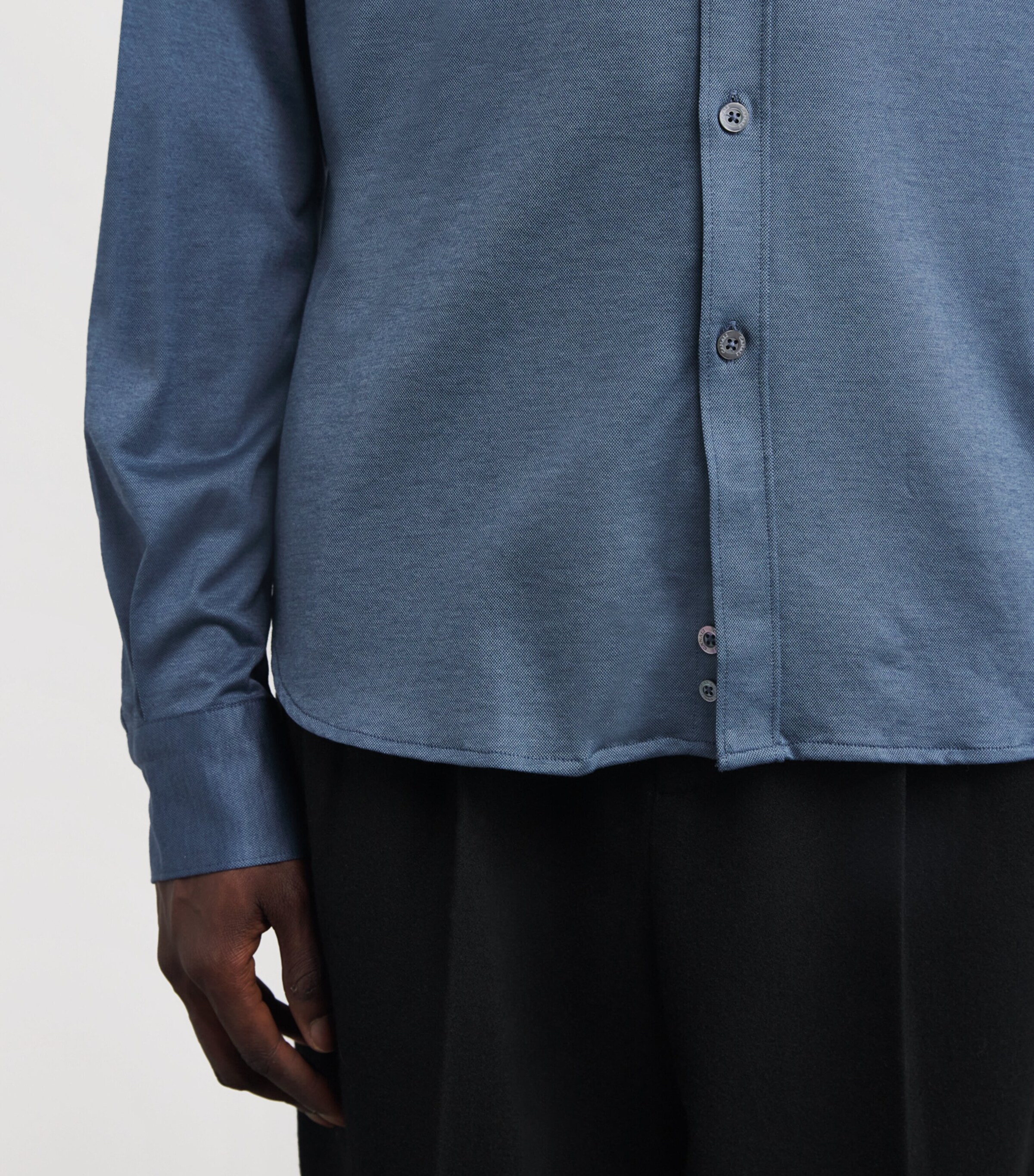 Canali Mens Cotton-Blend Shirt Image 6