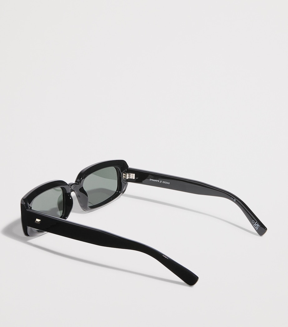 Rectangular Dynamite Sunglasses BLACK Image 3