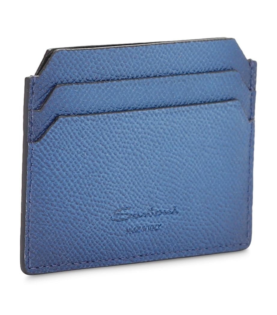 Leather Card Holder NAVY Image 3