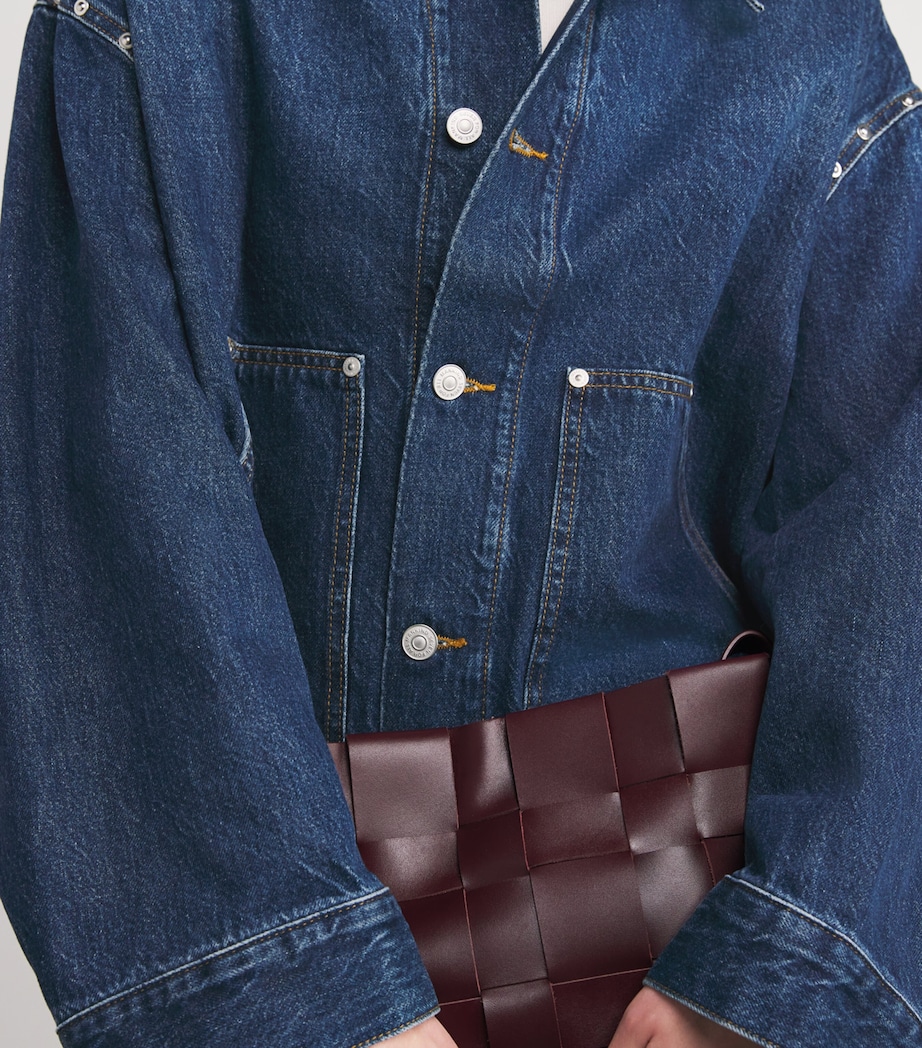 Studded Denim Jacket U71BL LE BLUE Image 6