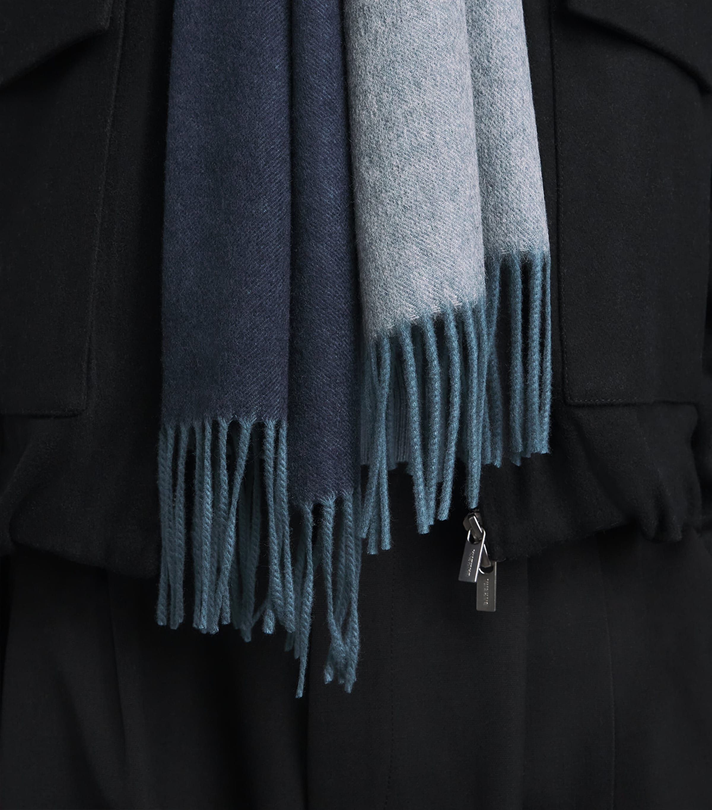 Johnstons Of Elgin Cashmere Ombré Scarf Sky Image 3