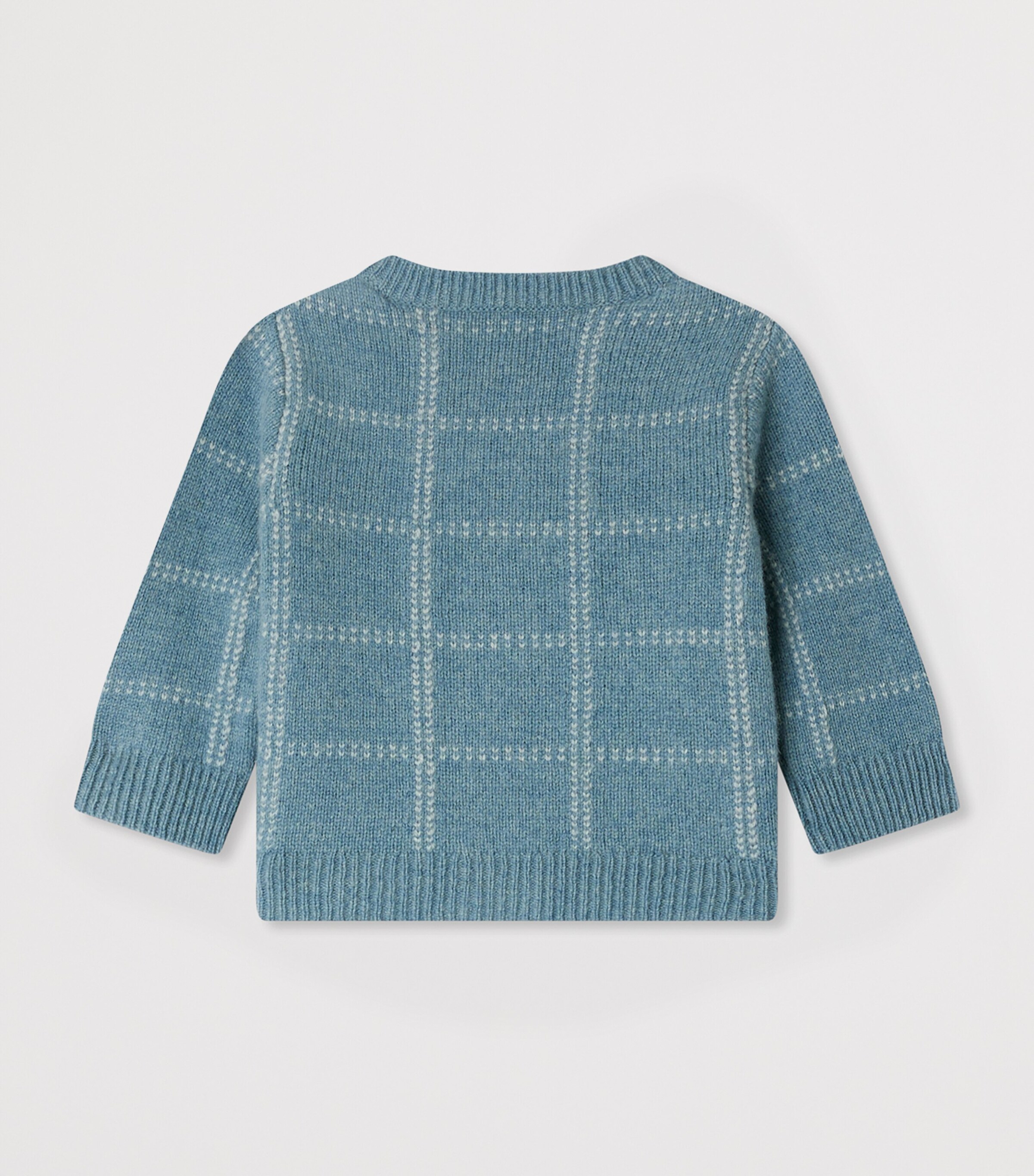 Wool Plaid Jodina Cardigan (24-36 Months) BLEU AQUA Image 2